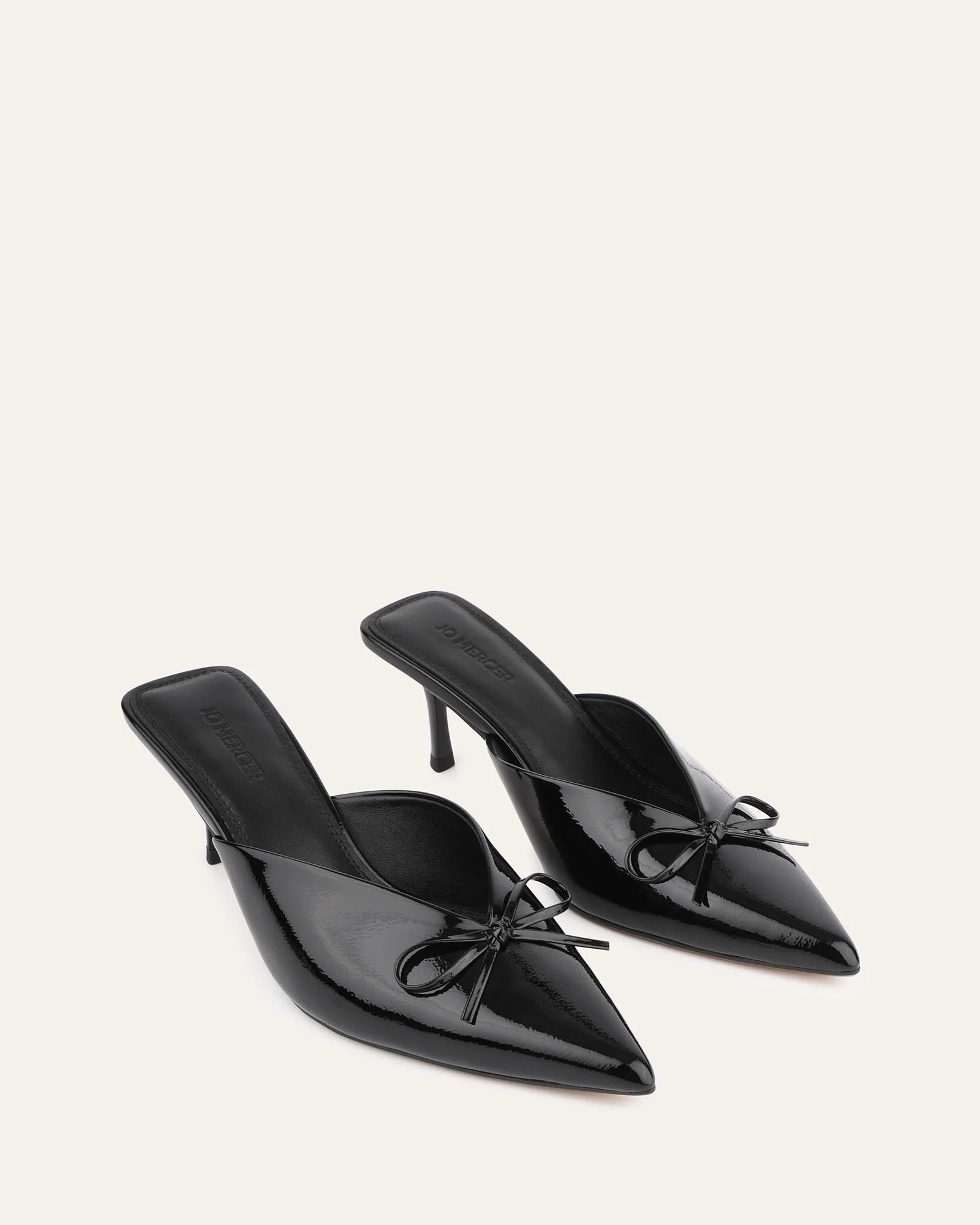 BETSY MID HEELS BLACK CRINKLE PATENT - Image 3