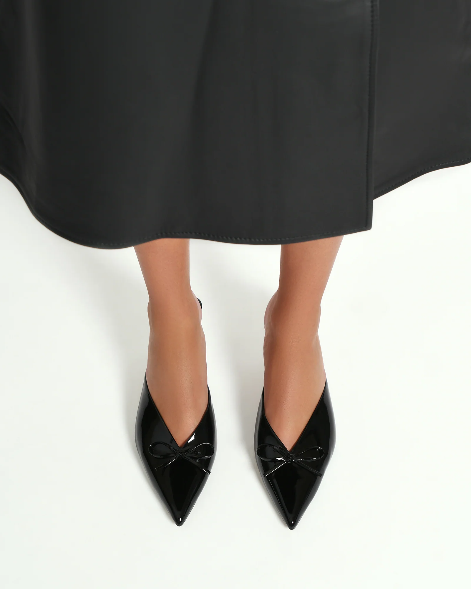 BETSY MID HEELS BLACK CRINKLE PATENT - Image 8