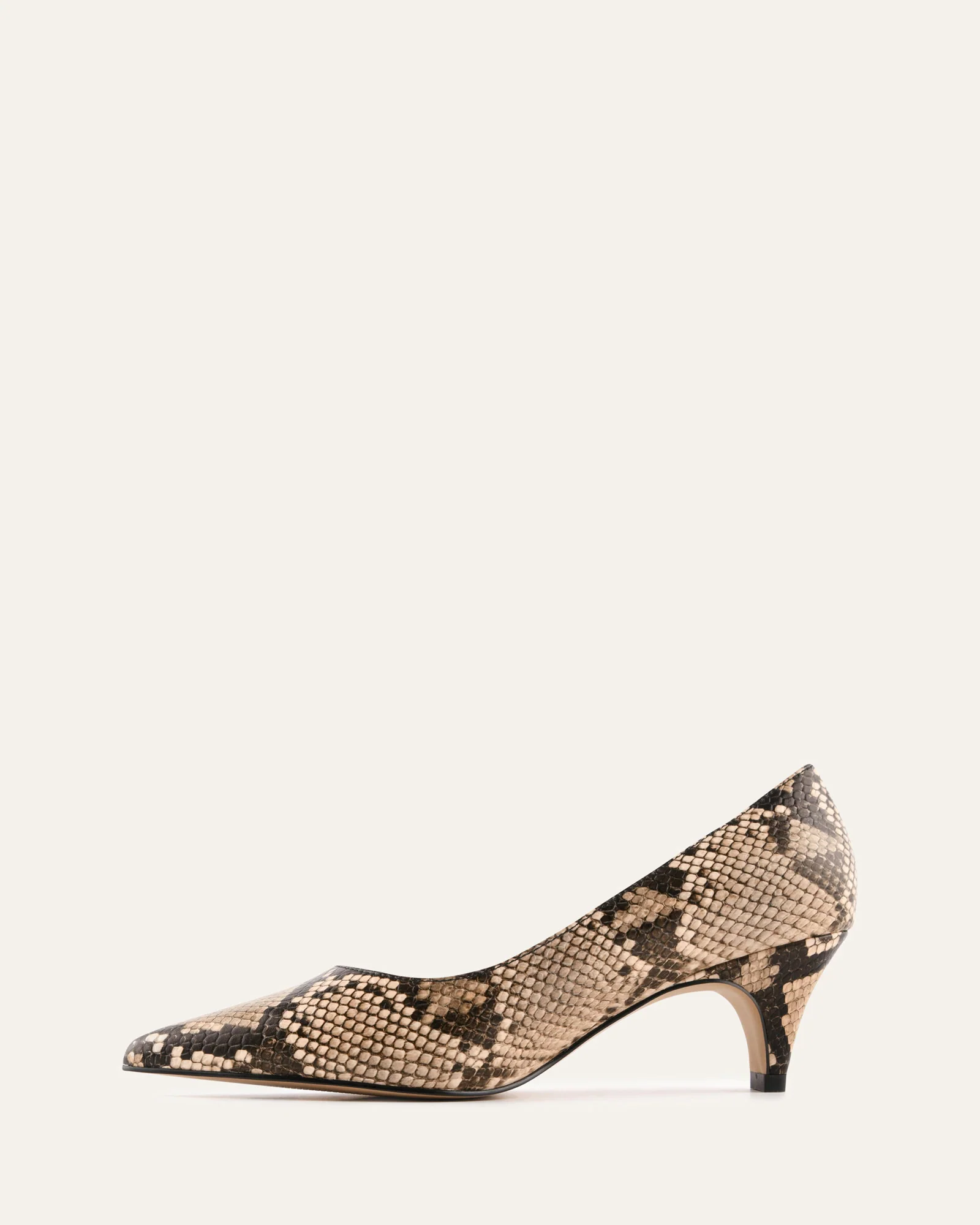 BLAIR LOW HEELS BEIGE SNAKE PRINT LEATHER - Image 6