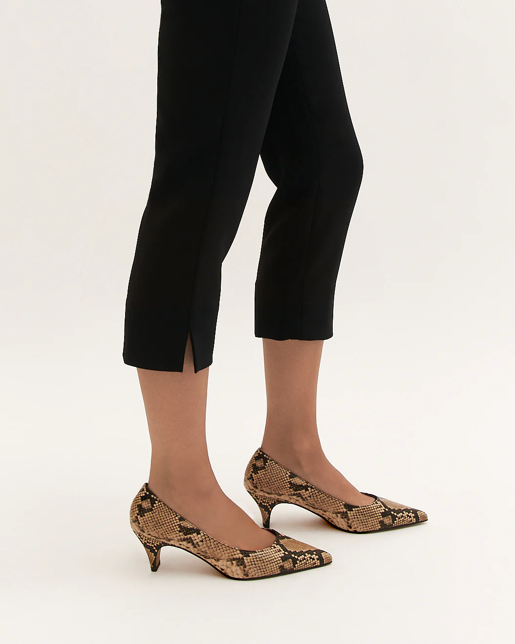 BLAIR LOW HEELS BEIGE SNAKE PRINT LEATHER - Image 7