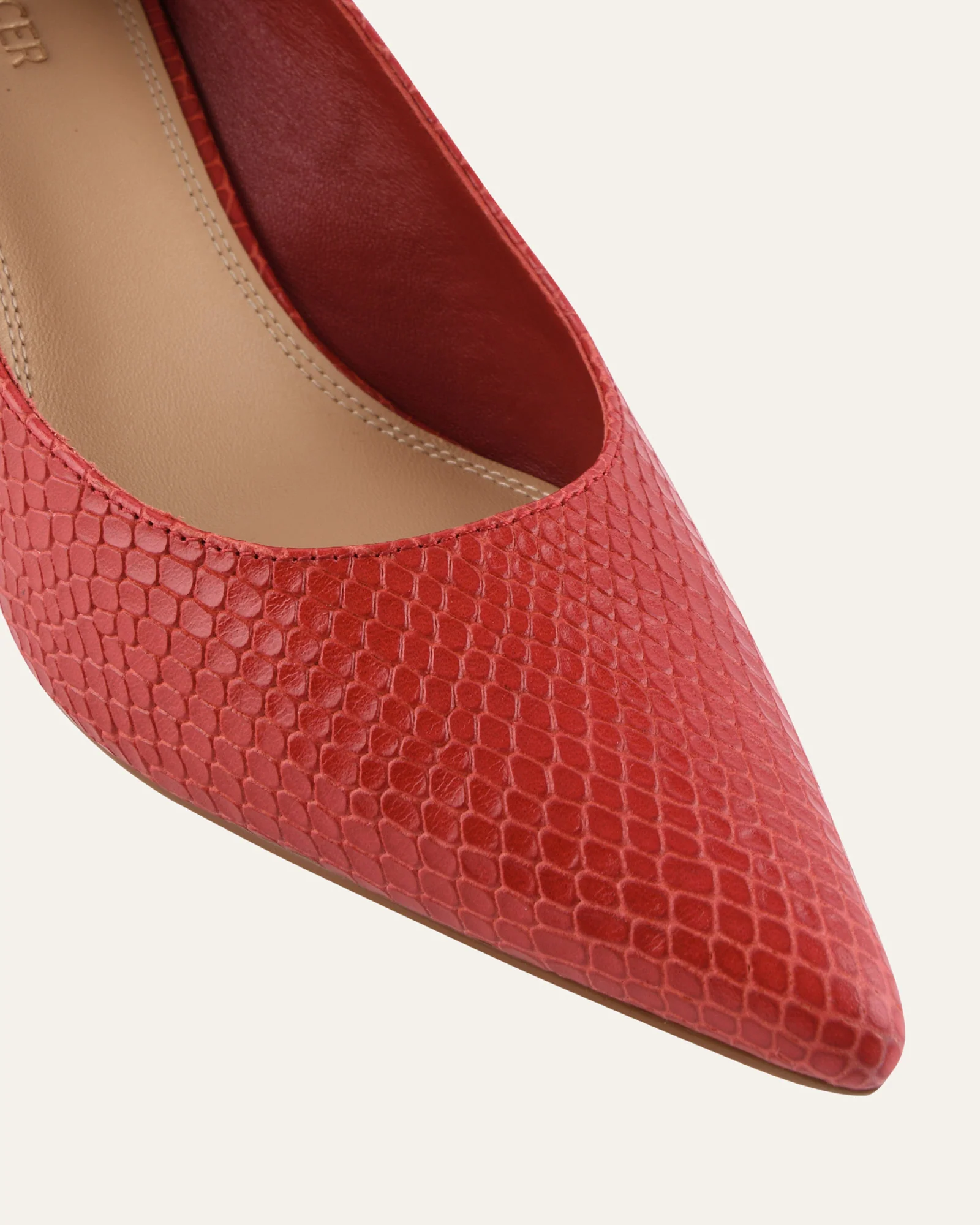 BLAIR LOW HEELS CHILLI SNAKE PRINT LEATHER - Image 4