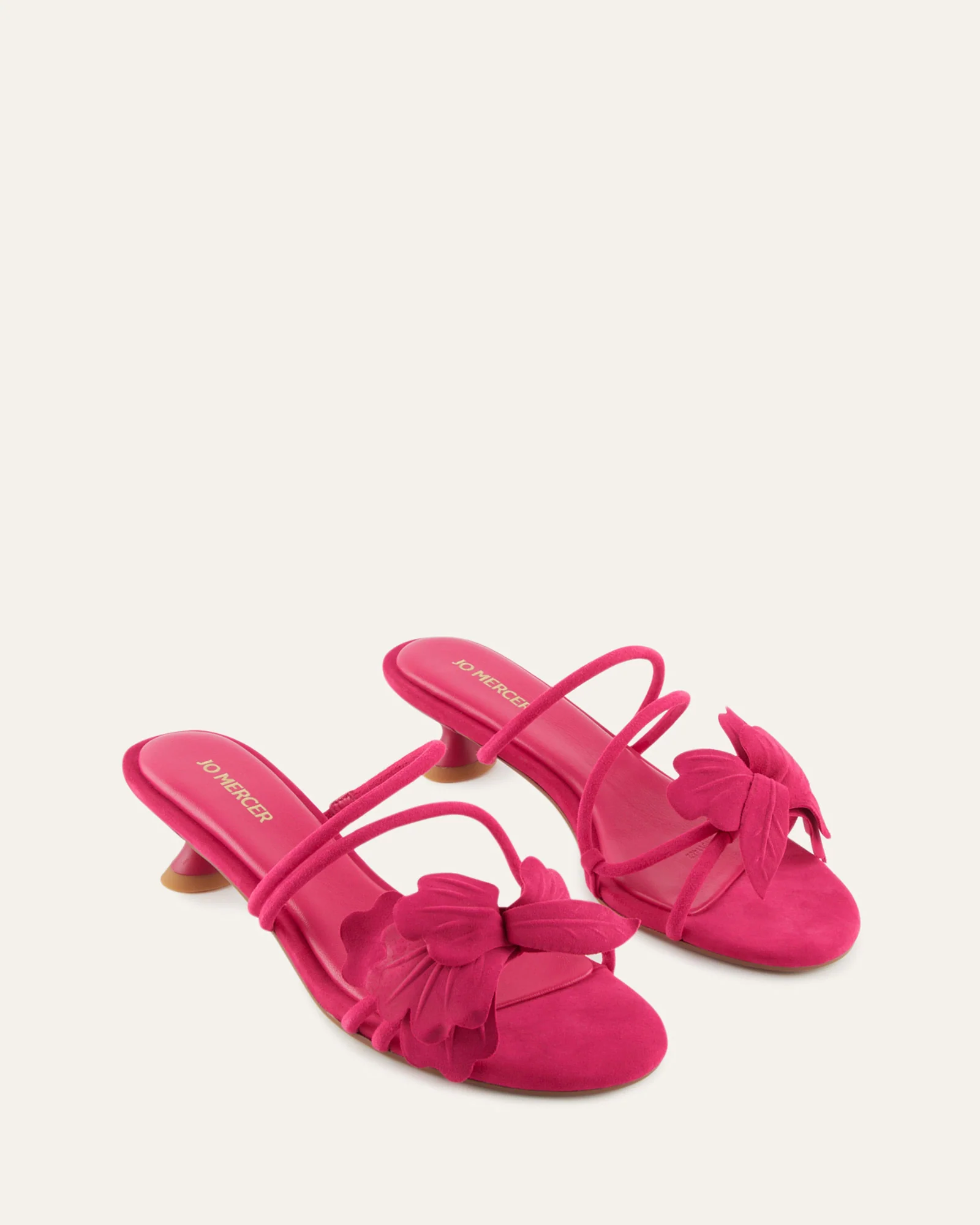 BLAZE MID HEEL SANDALS FUCHSIA SUEDE - Image 3