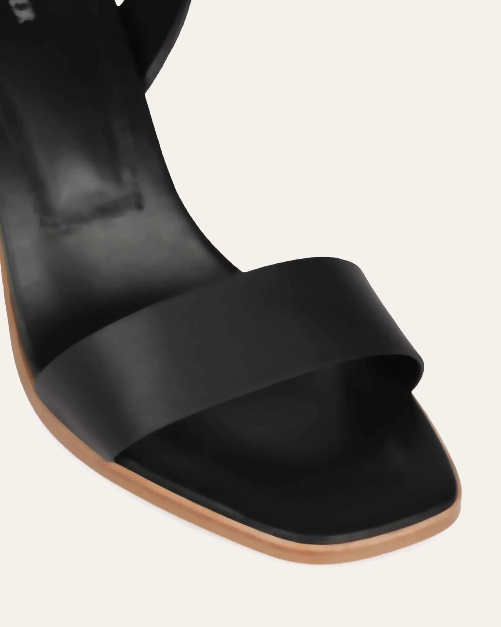 CALAIS HIGH HEEL SANDALS BLACK LEATHER - Image 4