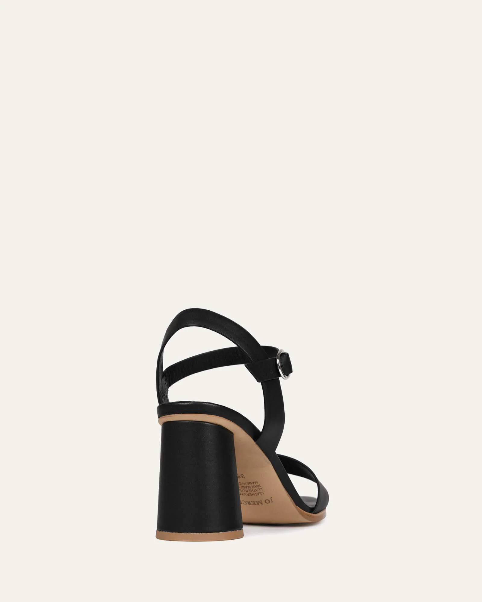 CALAIS HIGH HEEL SANDALS BLACK LEATHER - Image 5