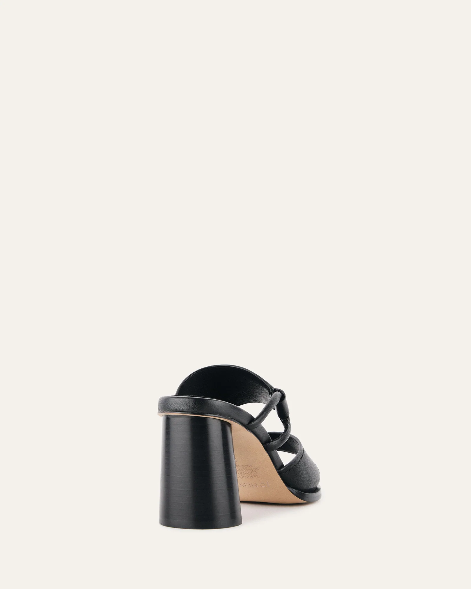 CAMMY MID HEEL SANDALS BLACK LEATHER - Image 5