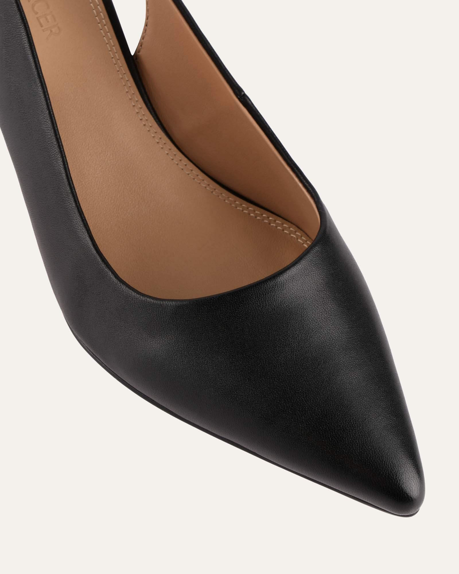 CARA LOW HEELS BLACK LEATHER - Image 5