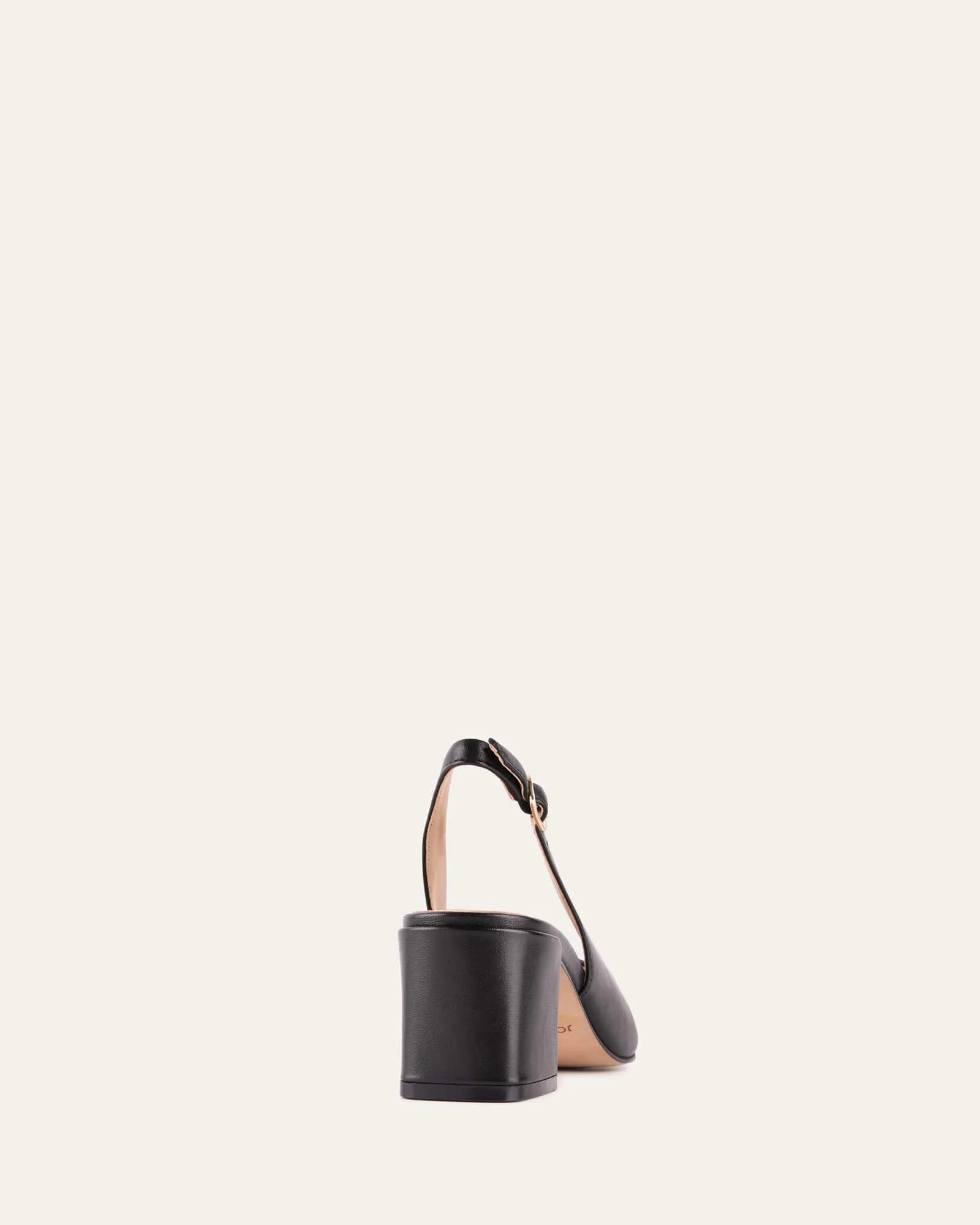 CARA LOW HEELS BLACK LEATHER - Image 6