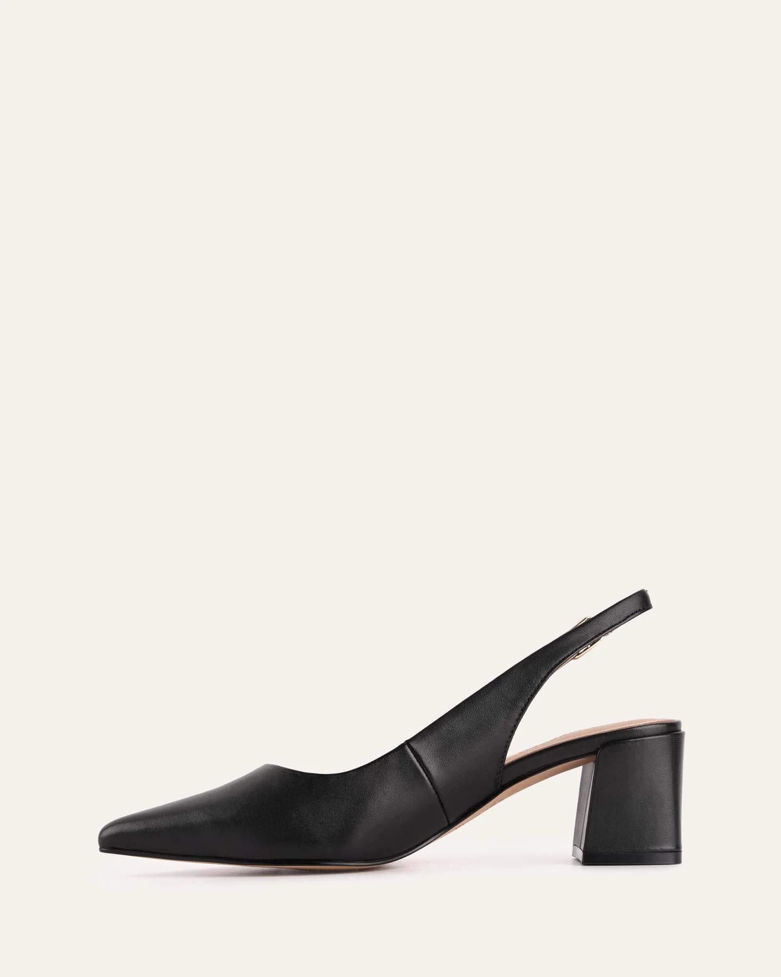 CARA LOW HEELS BLACK LEATHER - Image 7