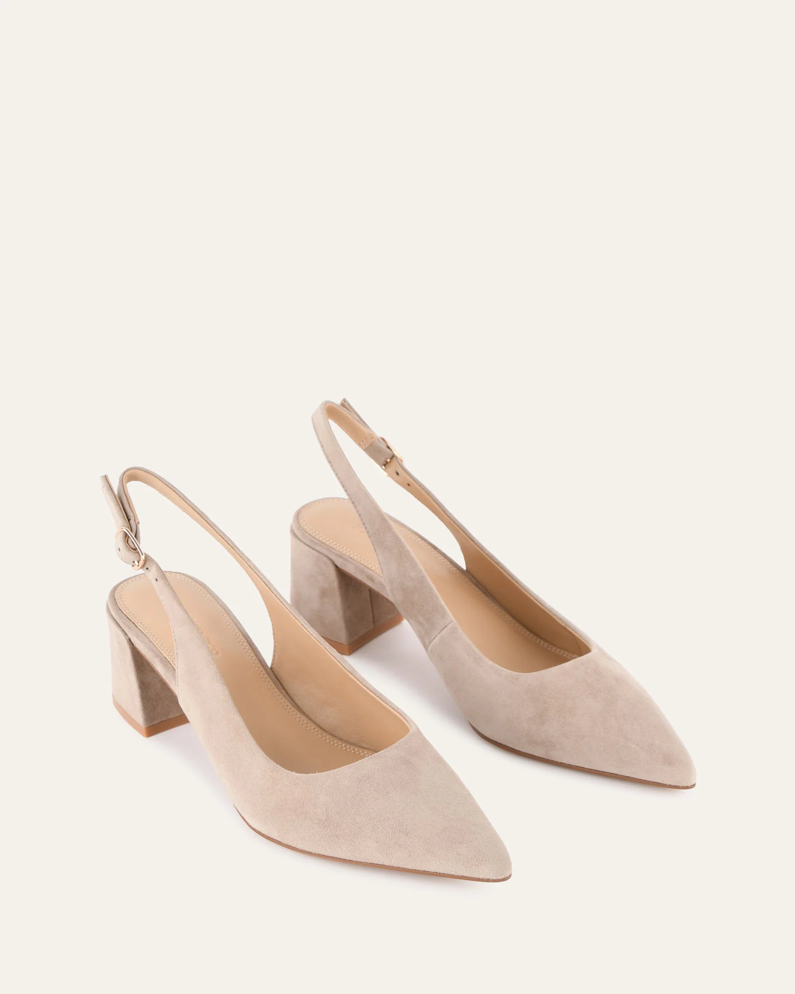 CARA LOW HEELS MUSHROOM SUEDE - Image 3