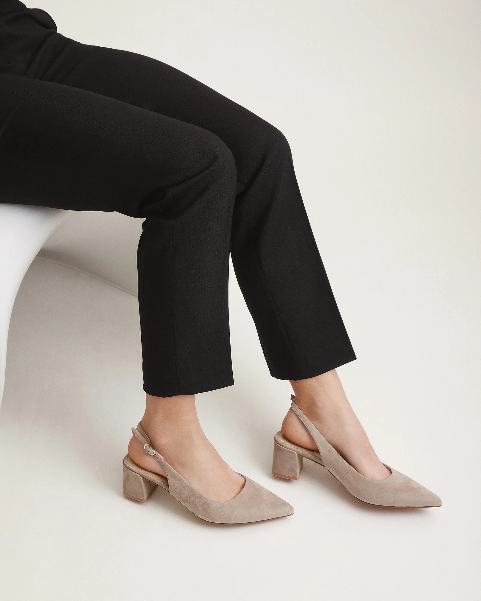 CARA LOW HEELS MUSHROOM SUEDE - Image 8