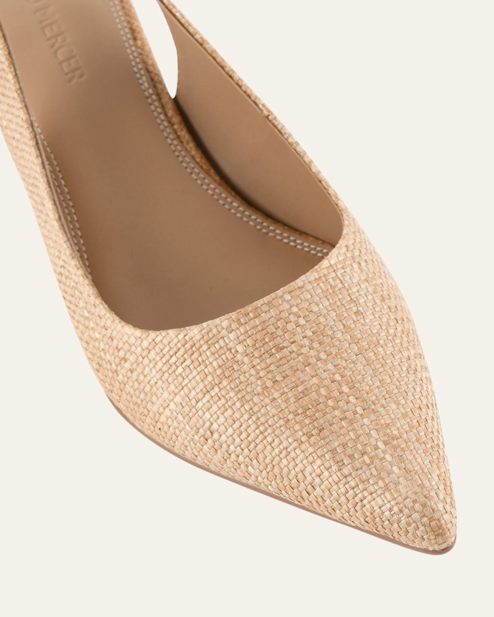 CARA LOW HEELS TAN RAFFIA - Image 4