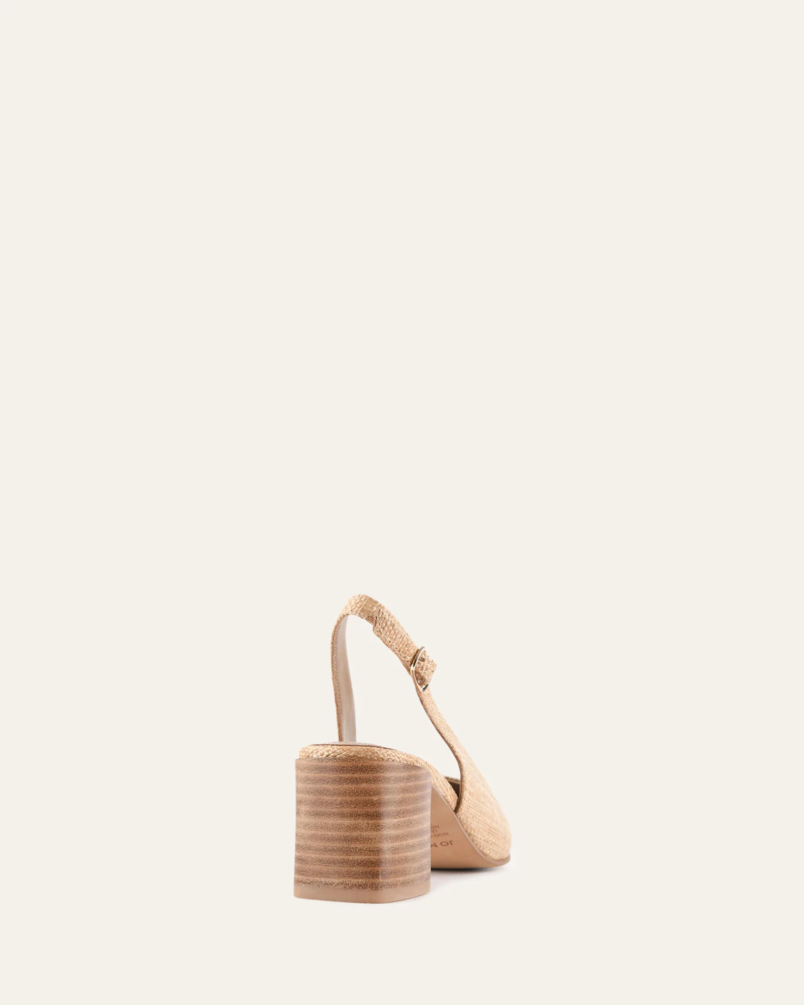 CARA LOW HEELS TAN RAFFIA - Image 5