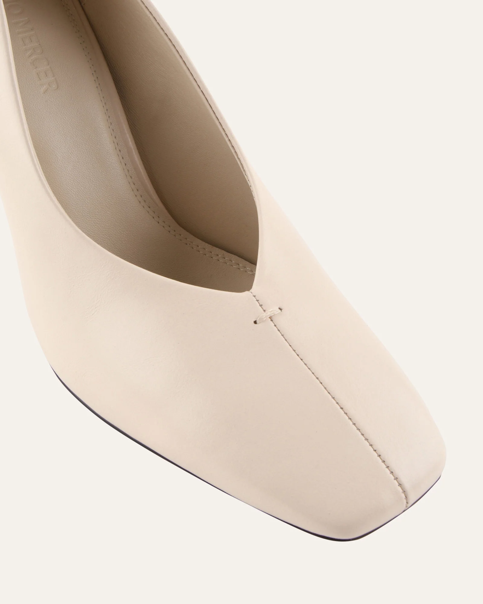 CAREY HIGH HEELS OFF WHITE LEATHER - Image 4