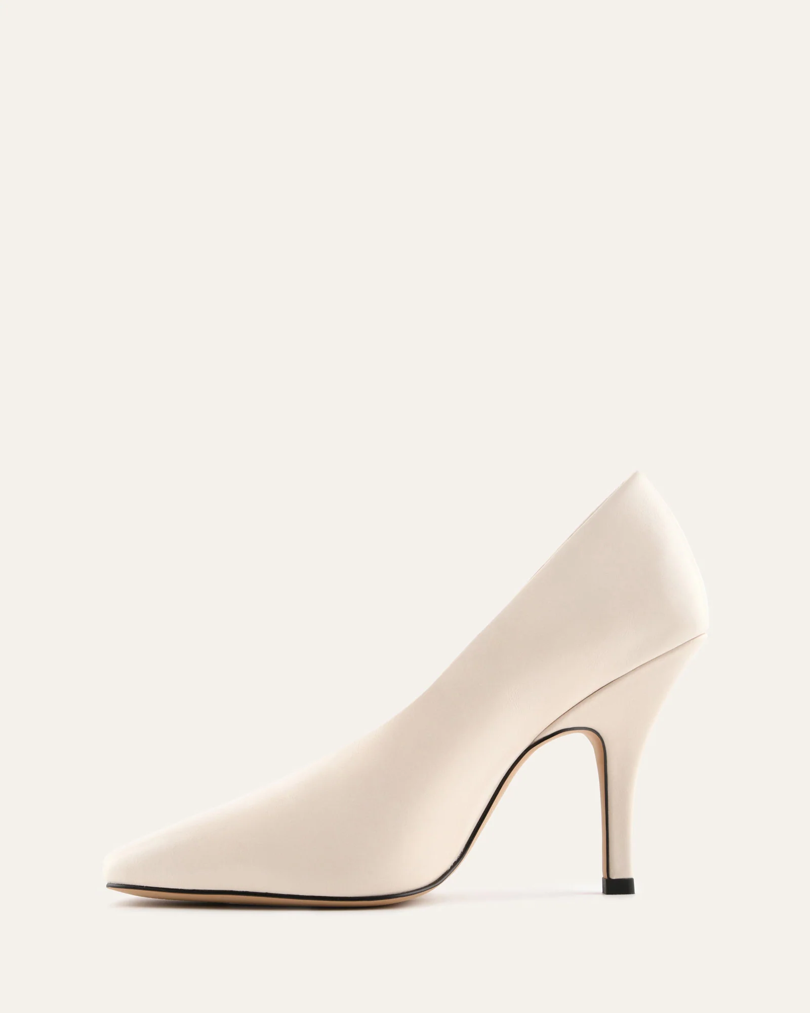 CAREY HIGH HEELS OFF WHITE LEATHER - Image 6