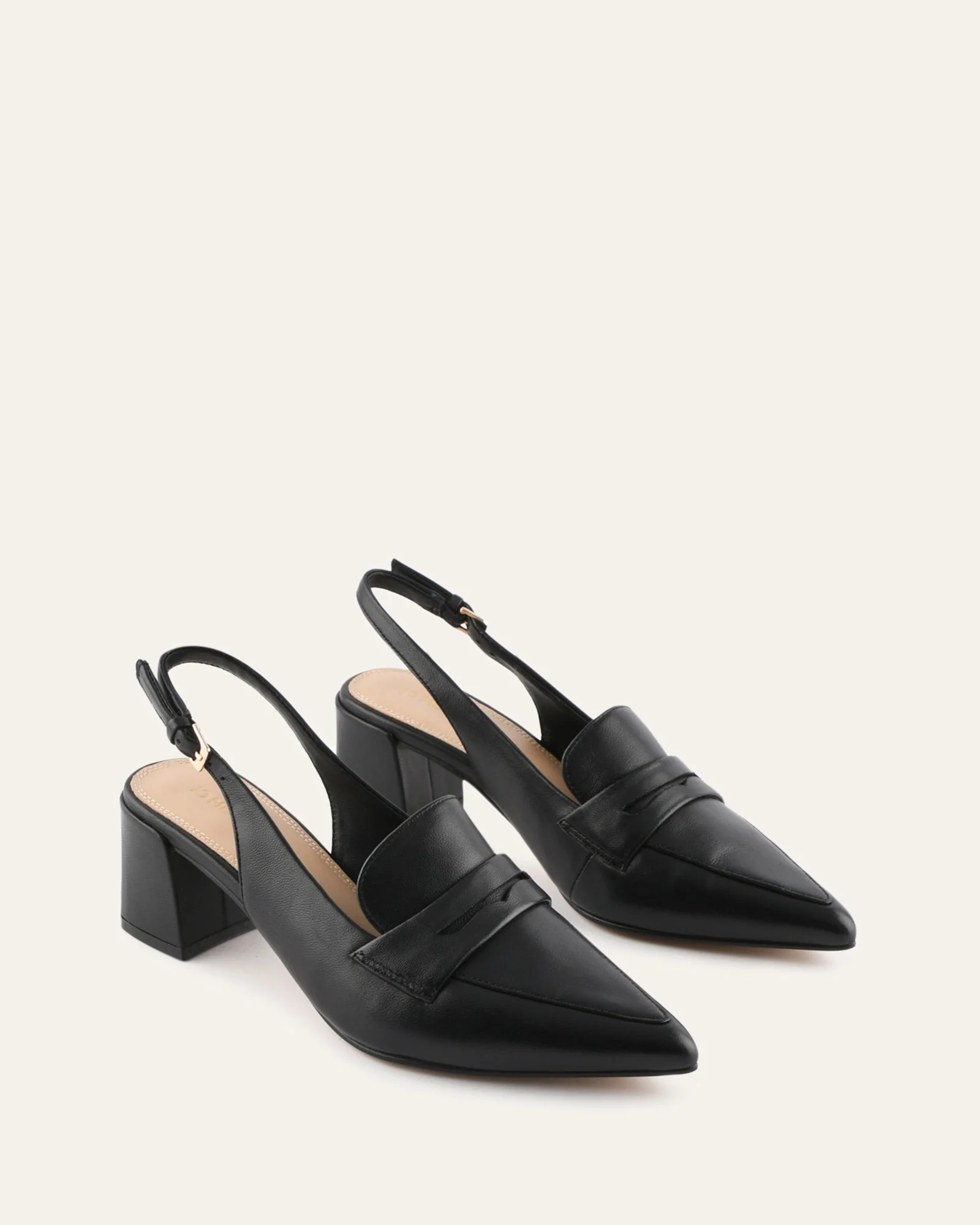 CARLTON LOW HEELS BLACK LEATHER - Image 3
