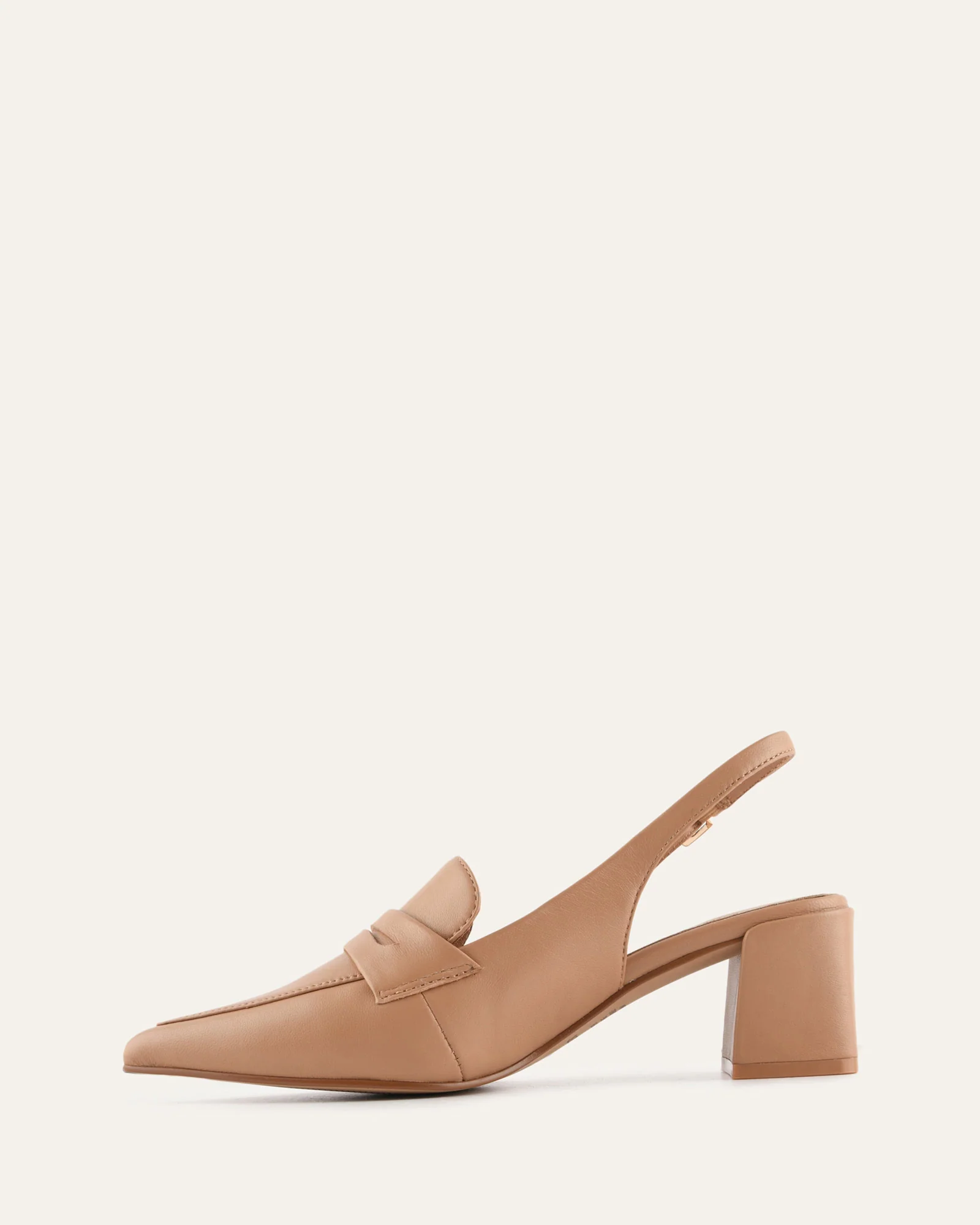 CARLTON LOW HEELS TAN LEATHER - Image 6