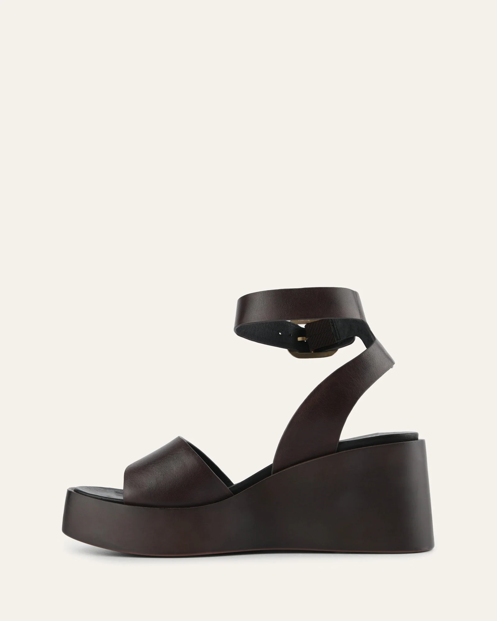 CASSIE MID WEDGE SANDALS CHESTNUT LEATHER - Image 6