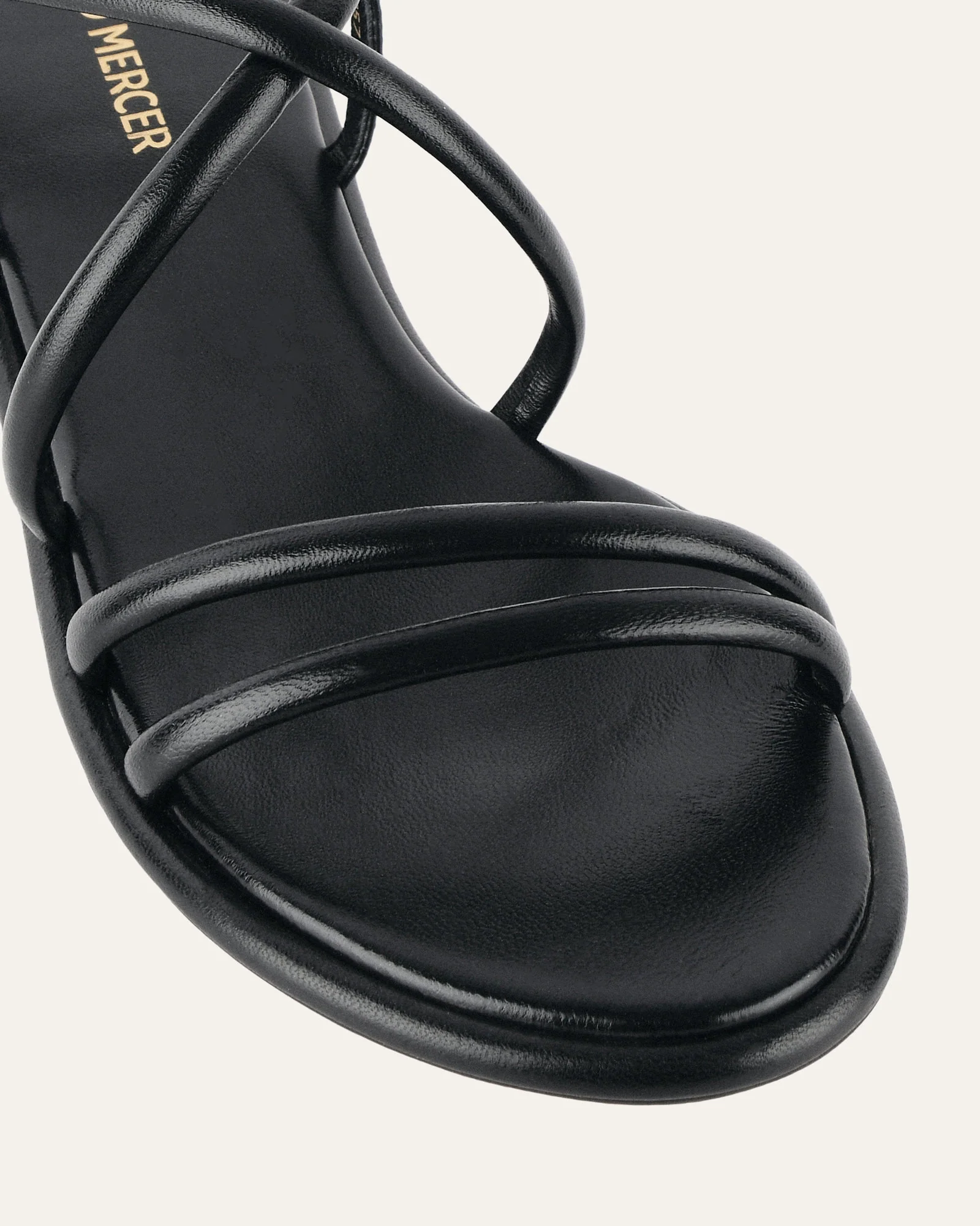 CATALINA FLAT SANDALS BLACK LEATHER - Image 4