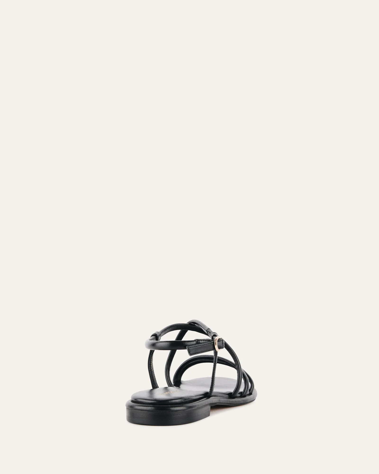 CATALINA FLAT SANDALS BLACK LEATHER - Image 5