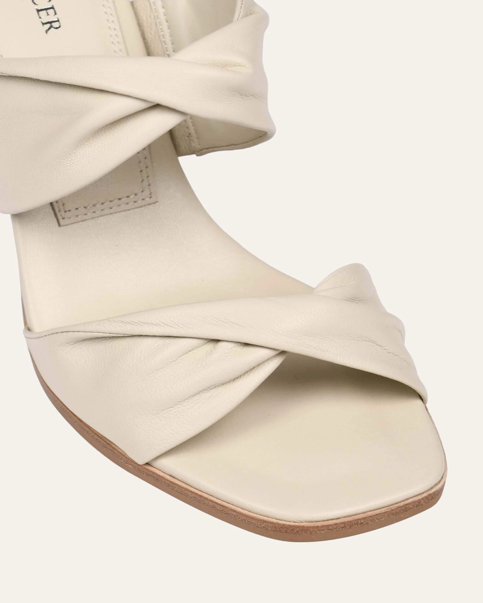 CAYLIE HIGH HEEL SANDALS BONE LEATHER - Image 4