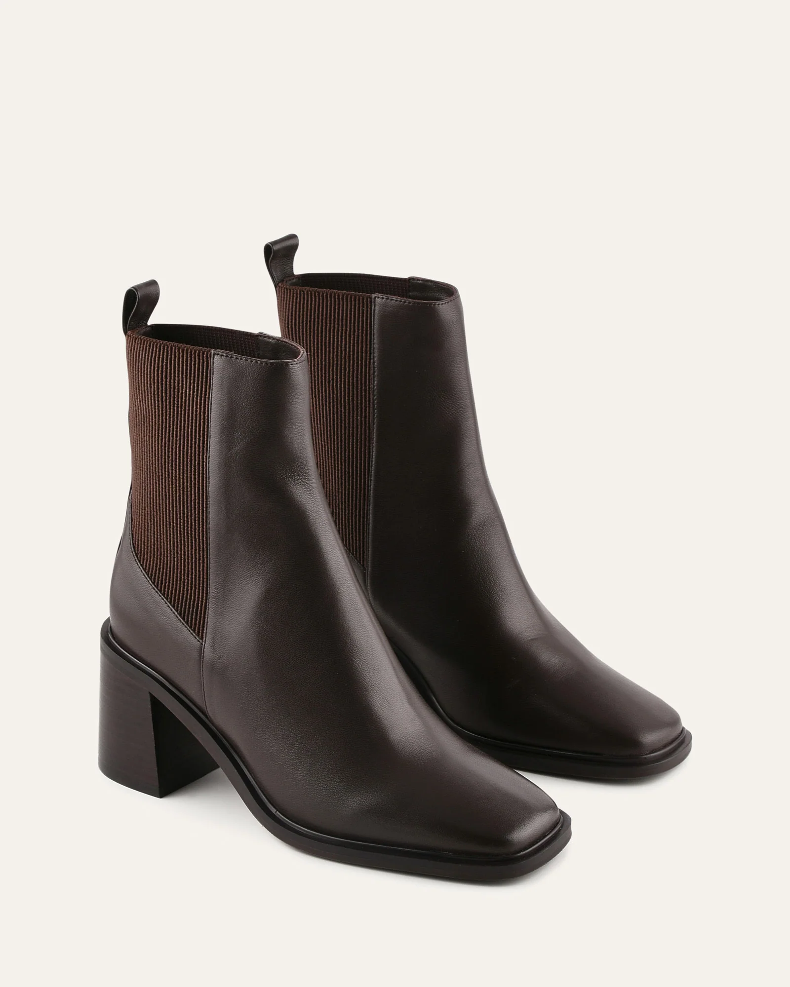 CHARLIE MID ANKLE BOOTS BITTER CHOC LEATHER - Image 2
