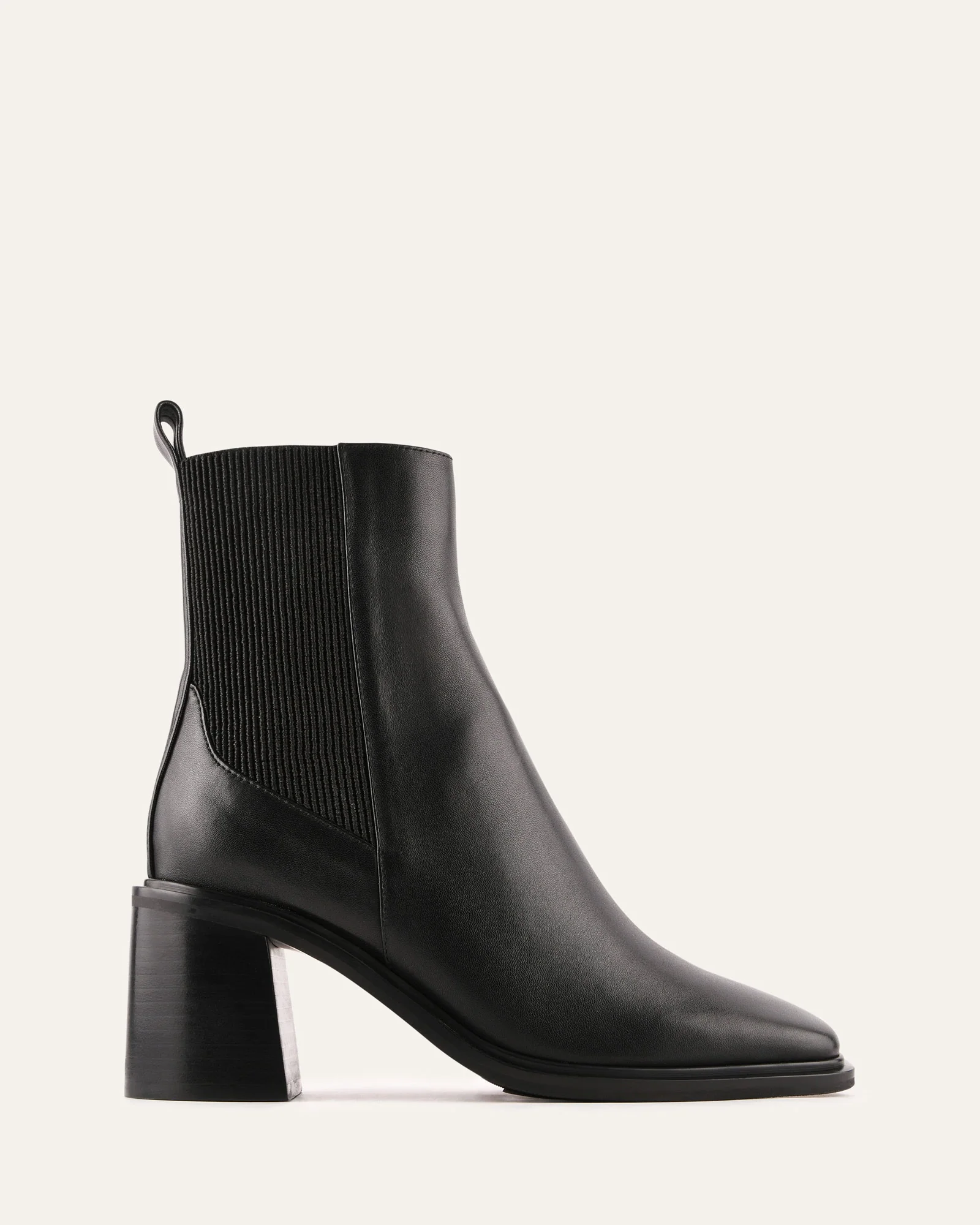 CHARLIE MID ANKLE BOOTS BLACK LEATHER