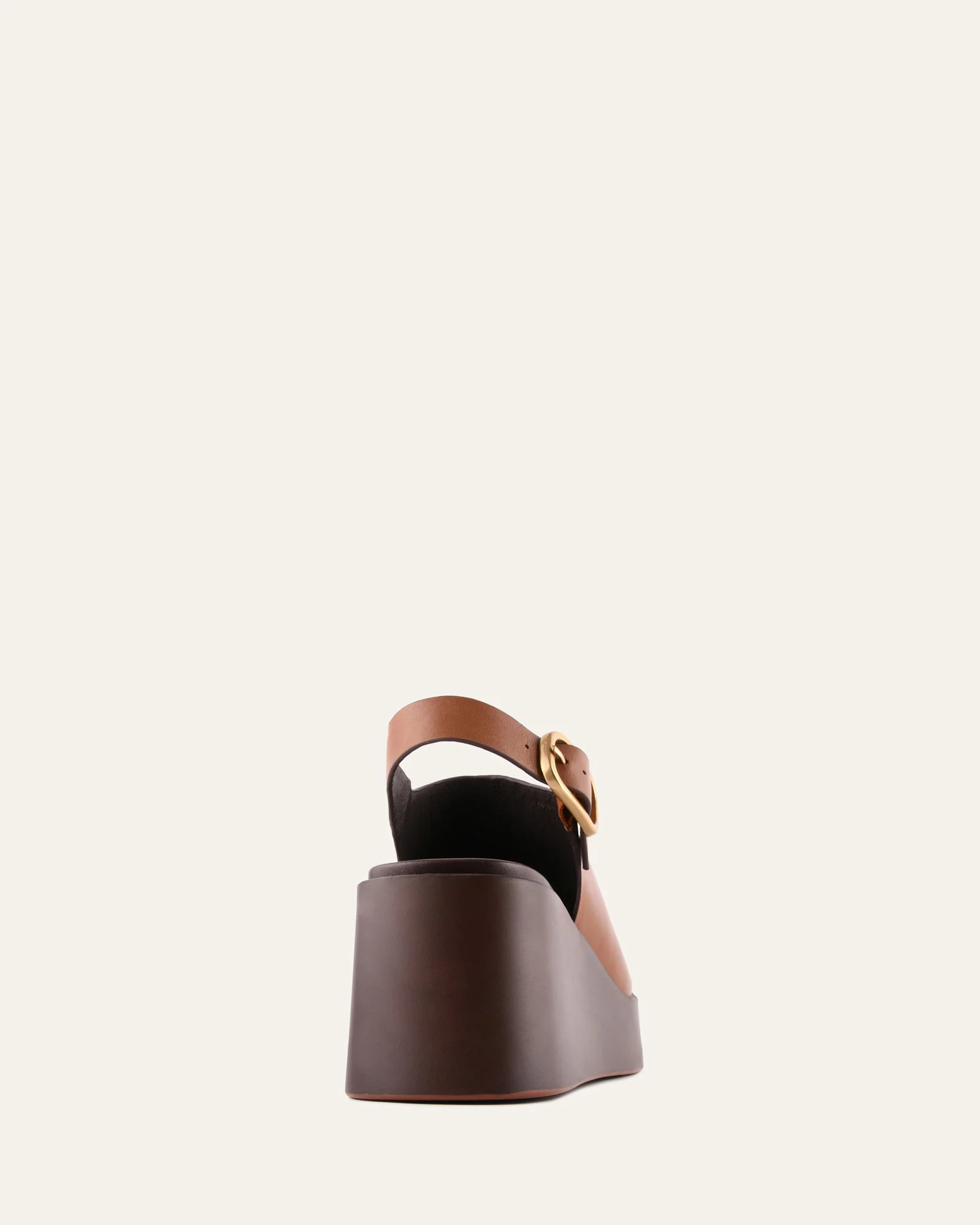 CHERRY MID WEDGE SANDALS BRANDY LEATHER - Image 5