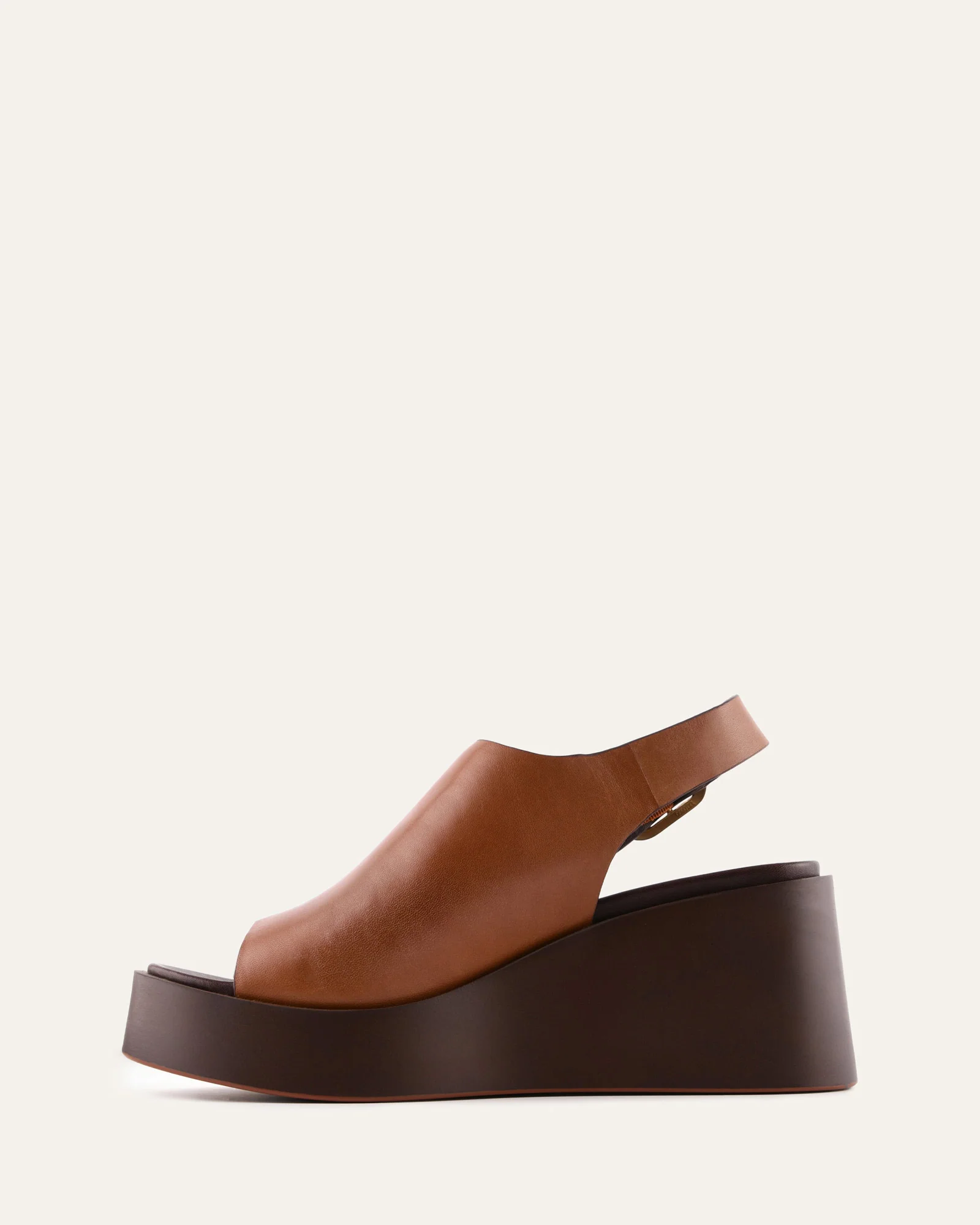 CHERRY MID WEDGE SANDALS BRANDY LEATHER - Image 6