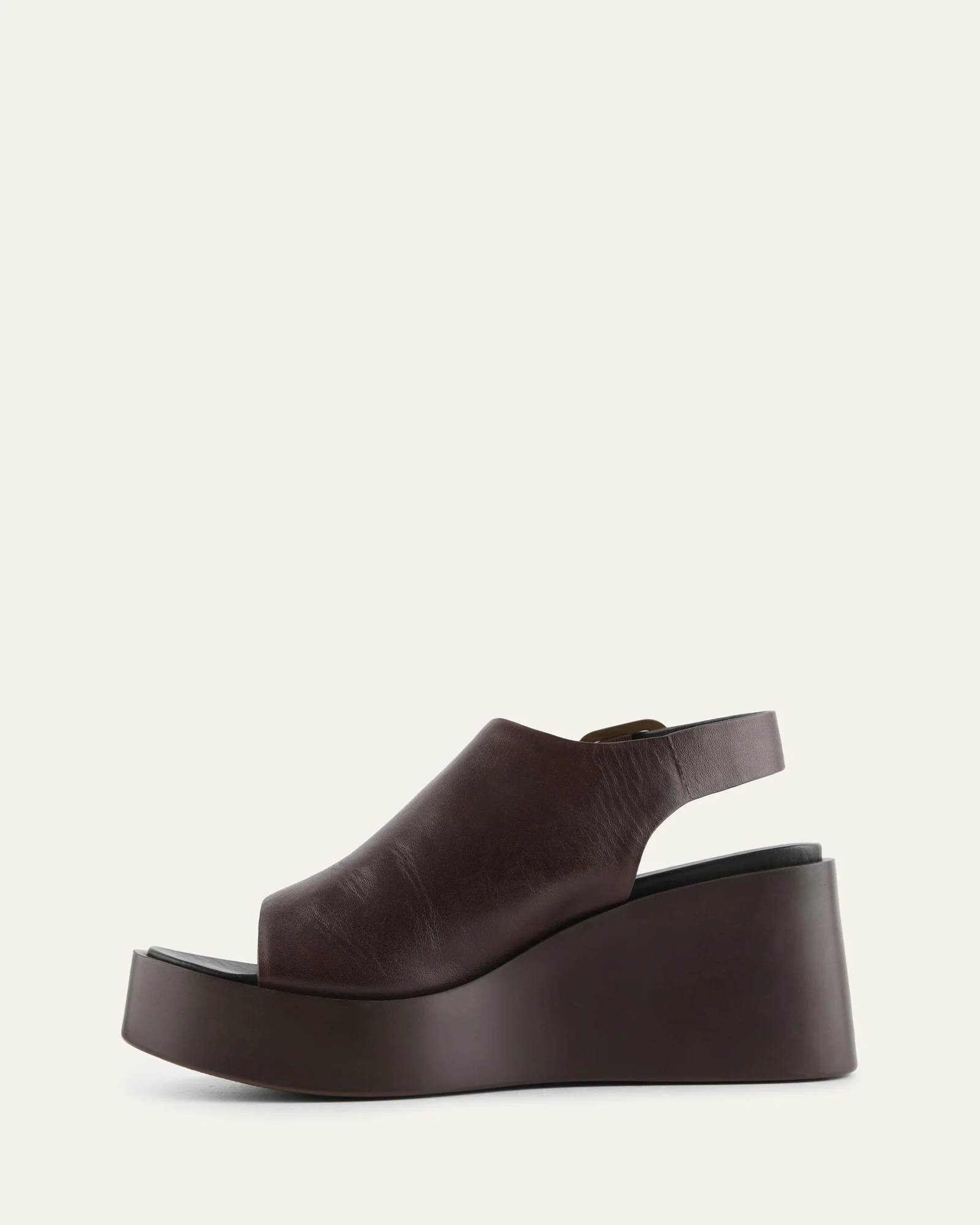 CHERRY MID WEDGE SANDALS CHESTNUT LEATHER - Image 6