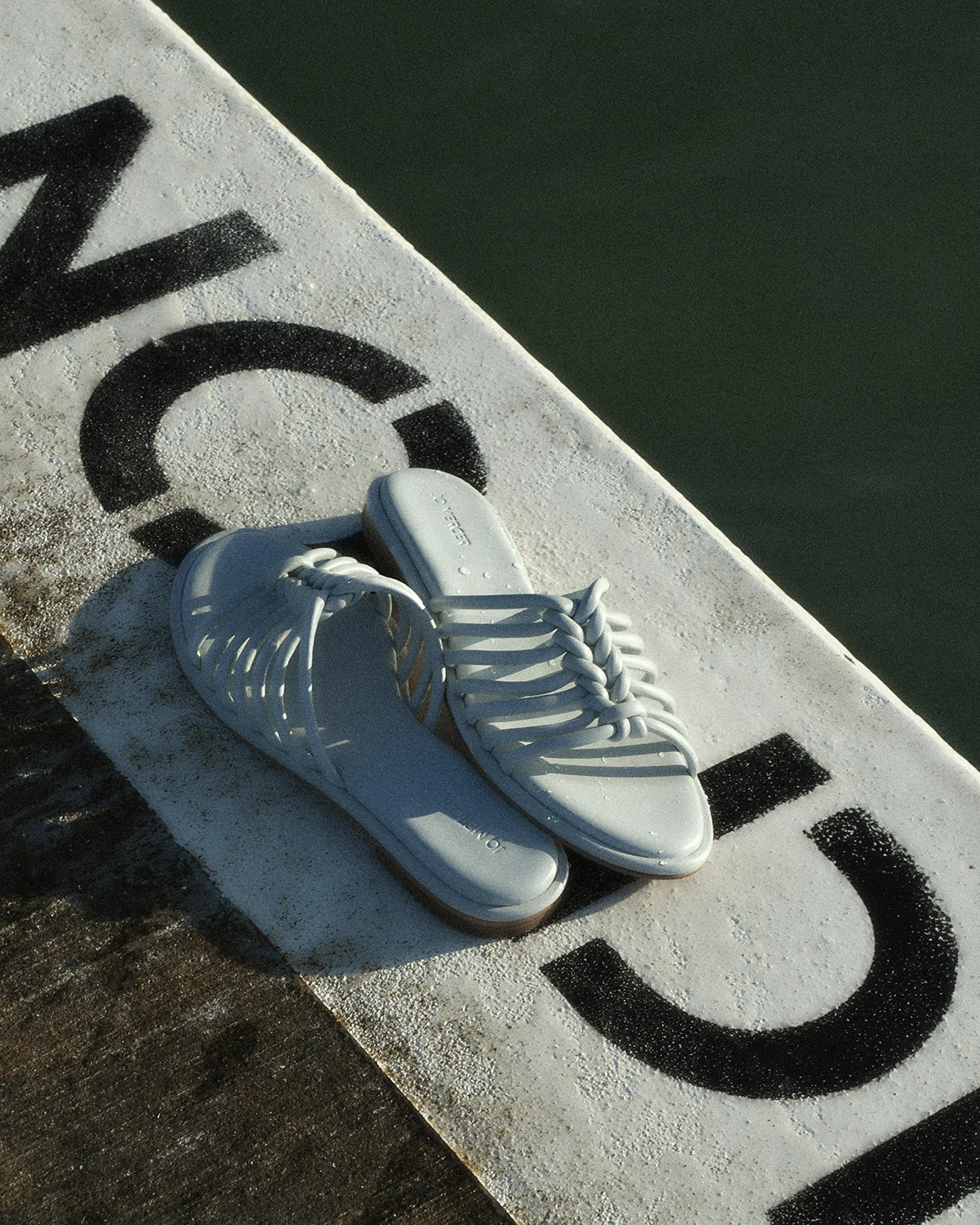 CHIA FLAT SANDALS DUSK BLUE LEATHER - Image 7