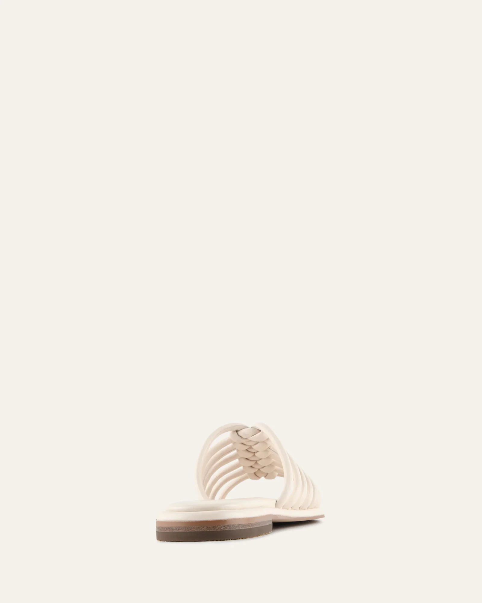 CHIA FLAT SANDALS OFF WHITE LEATHER - Image 5