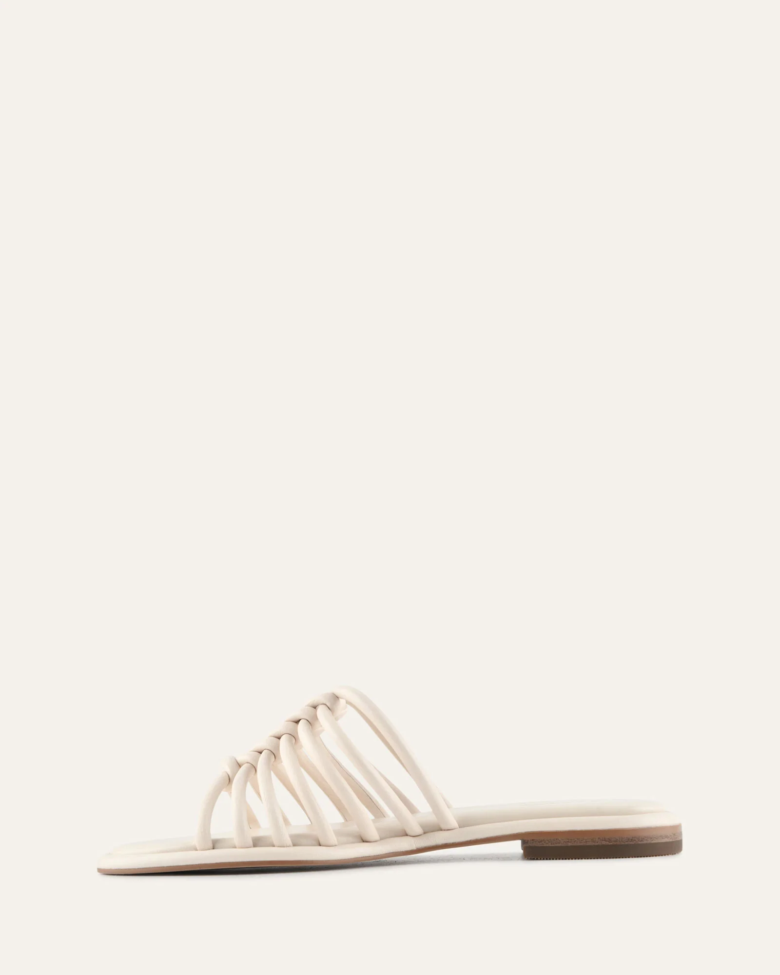 CHIA FLAT SANDALS OFF WHITE LEATHER - Image 6