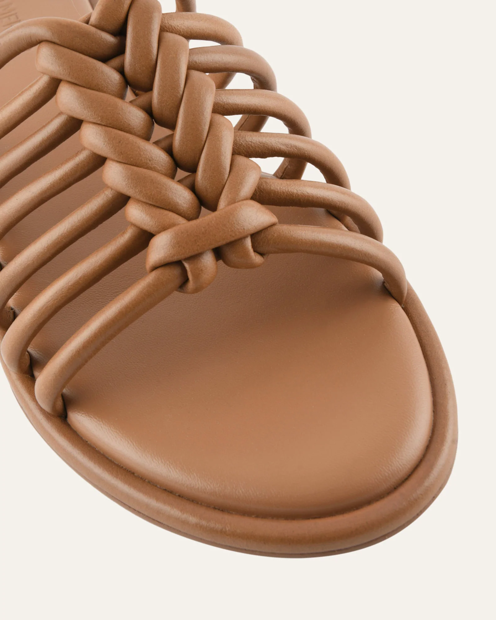 CHIA FLAT SANDALS TUSCAN TAN LEATHER - Image 4