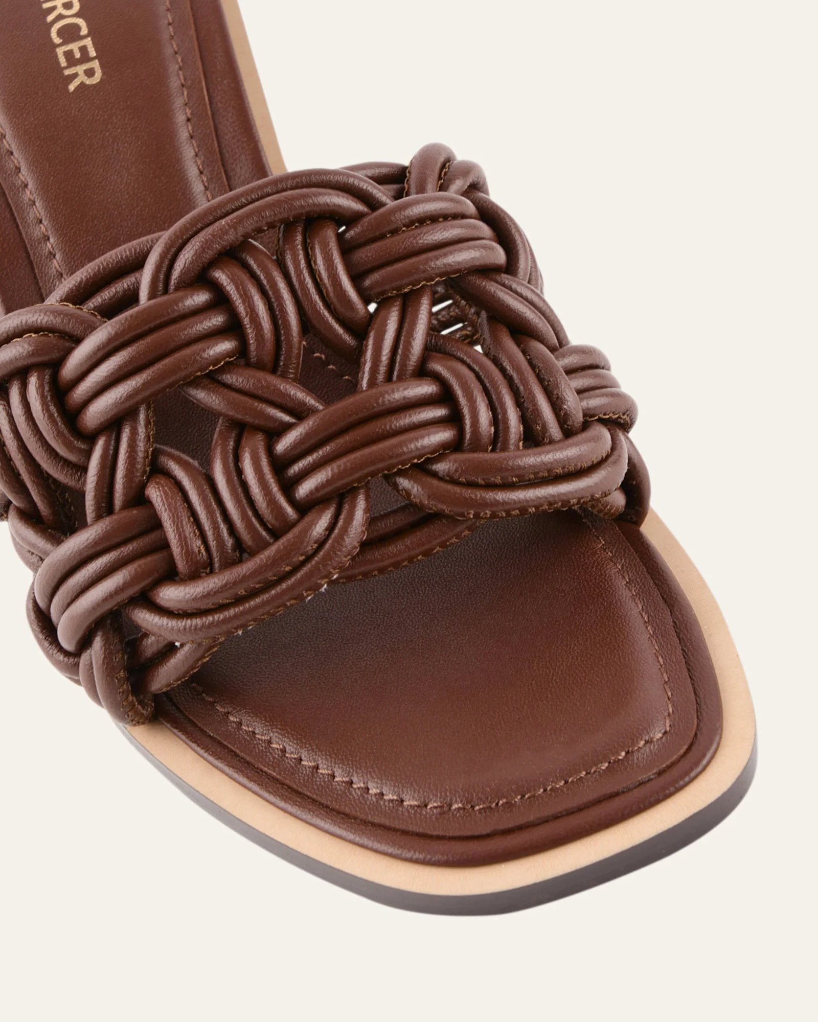 CIELO MID HEEL SANDALS PECAN LEATHER - Image 3