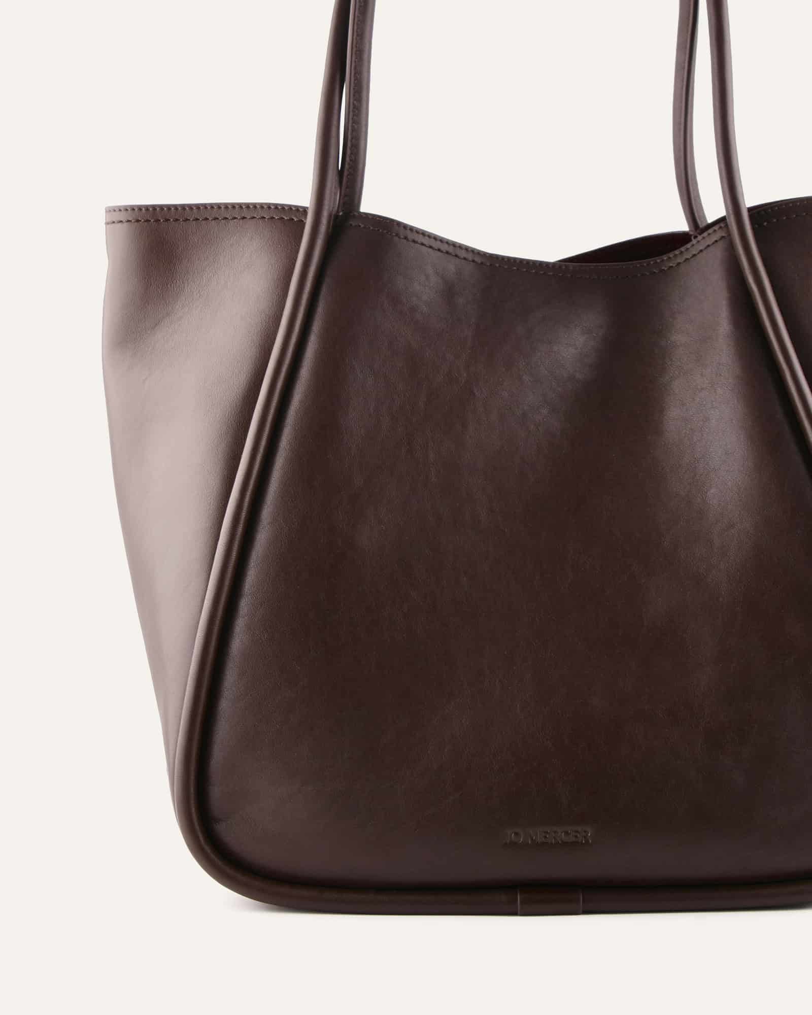 CILLIAN TOTE BAG BITTER CHOC LEATHER - Image 3