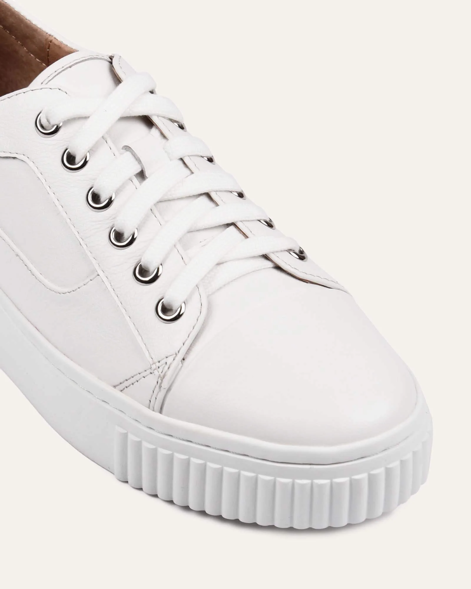 CLAREMONT SNEAKERS WHITE LEATHER - Image 4