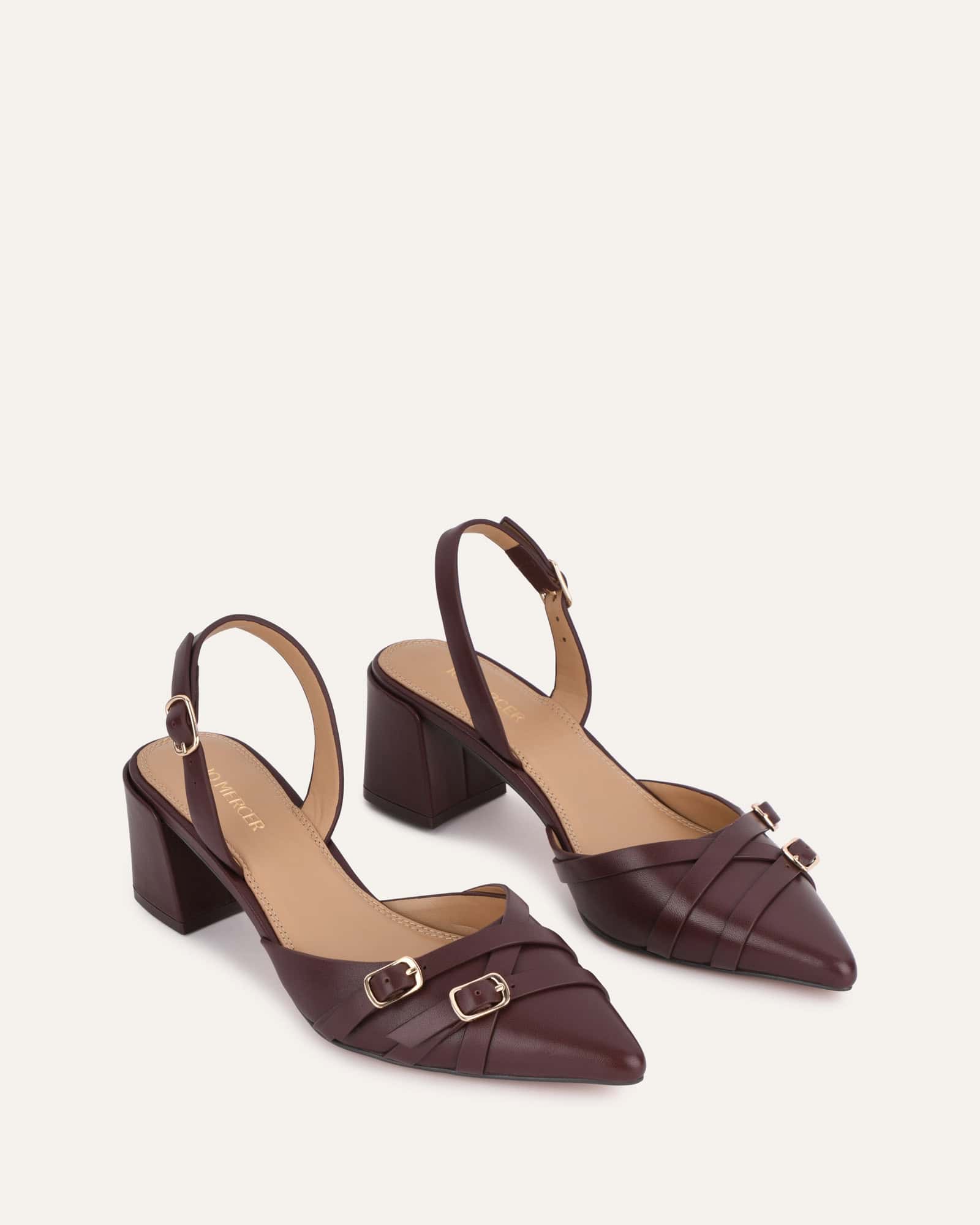 COBY LOW HEELS COCOA BROWN LEATHER - Image 3