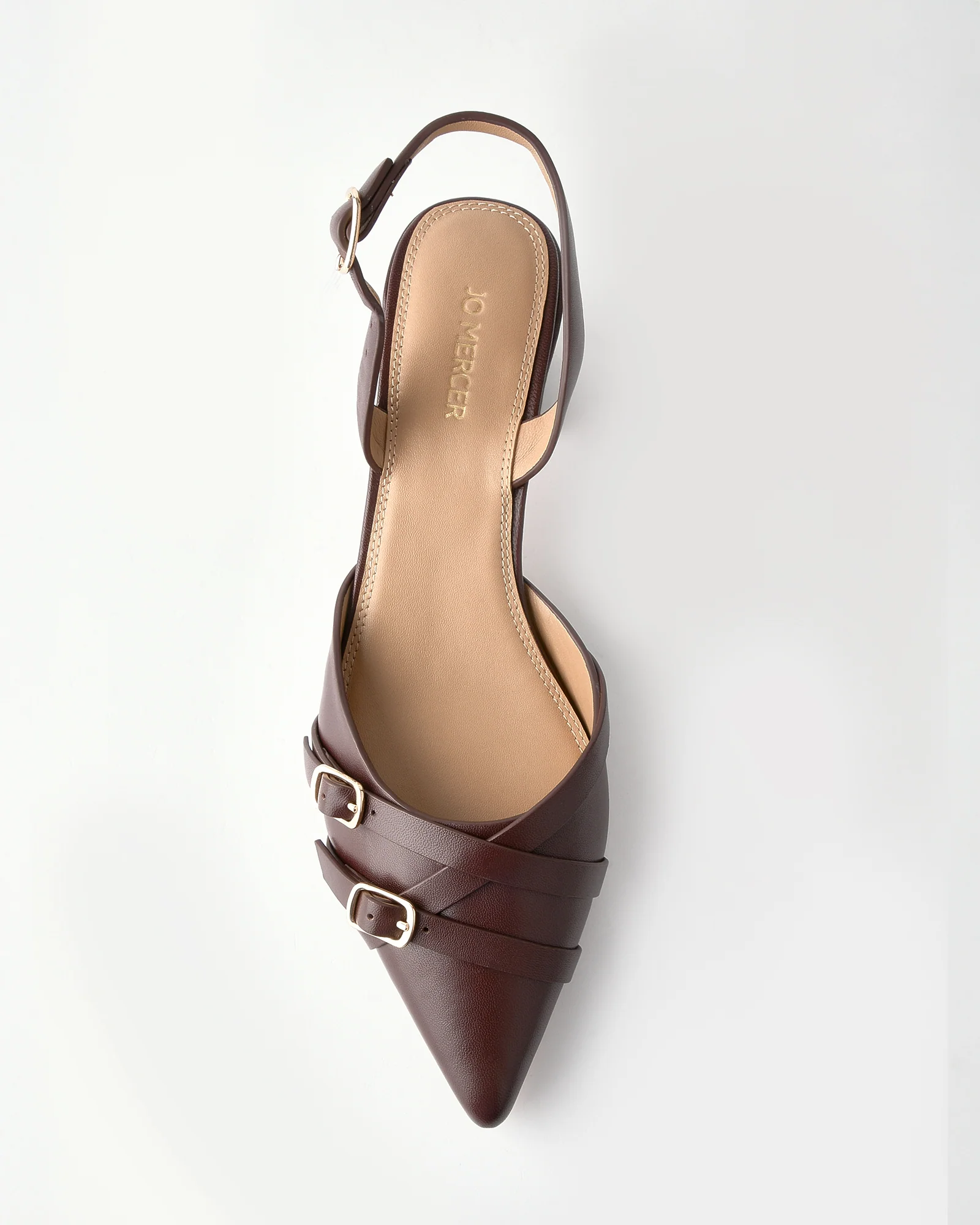 COBY LOW HEELS COCOA BROWN LEATHER - Image 8