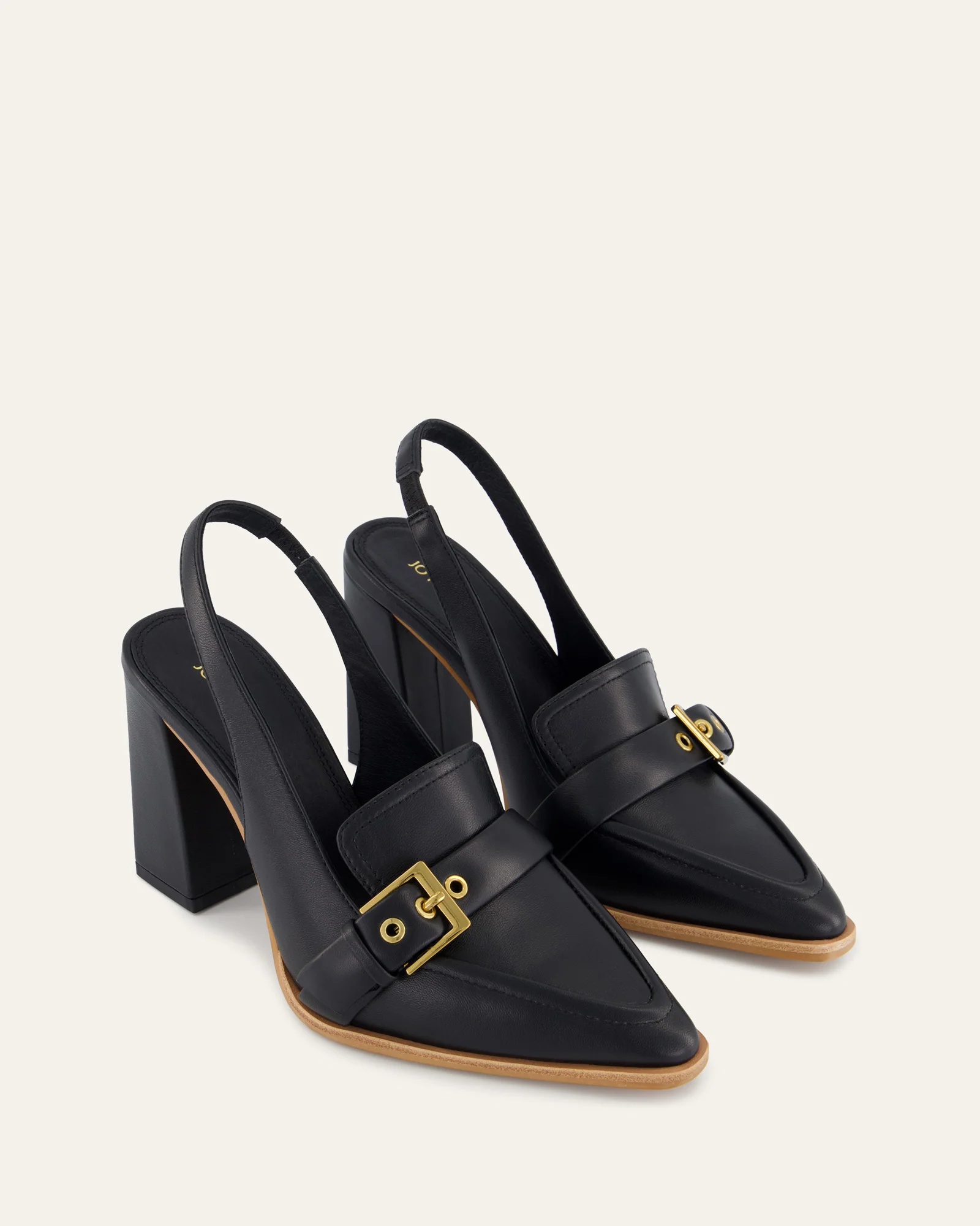 CODIE HIGH HEELS BLACK LEATHER - Image 3