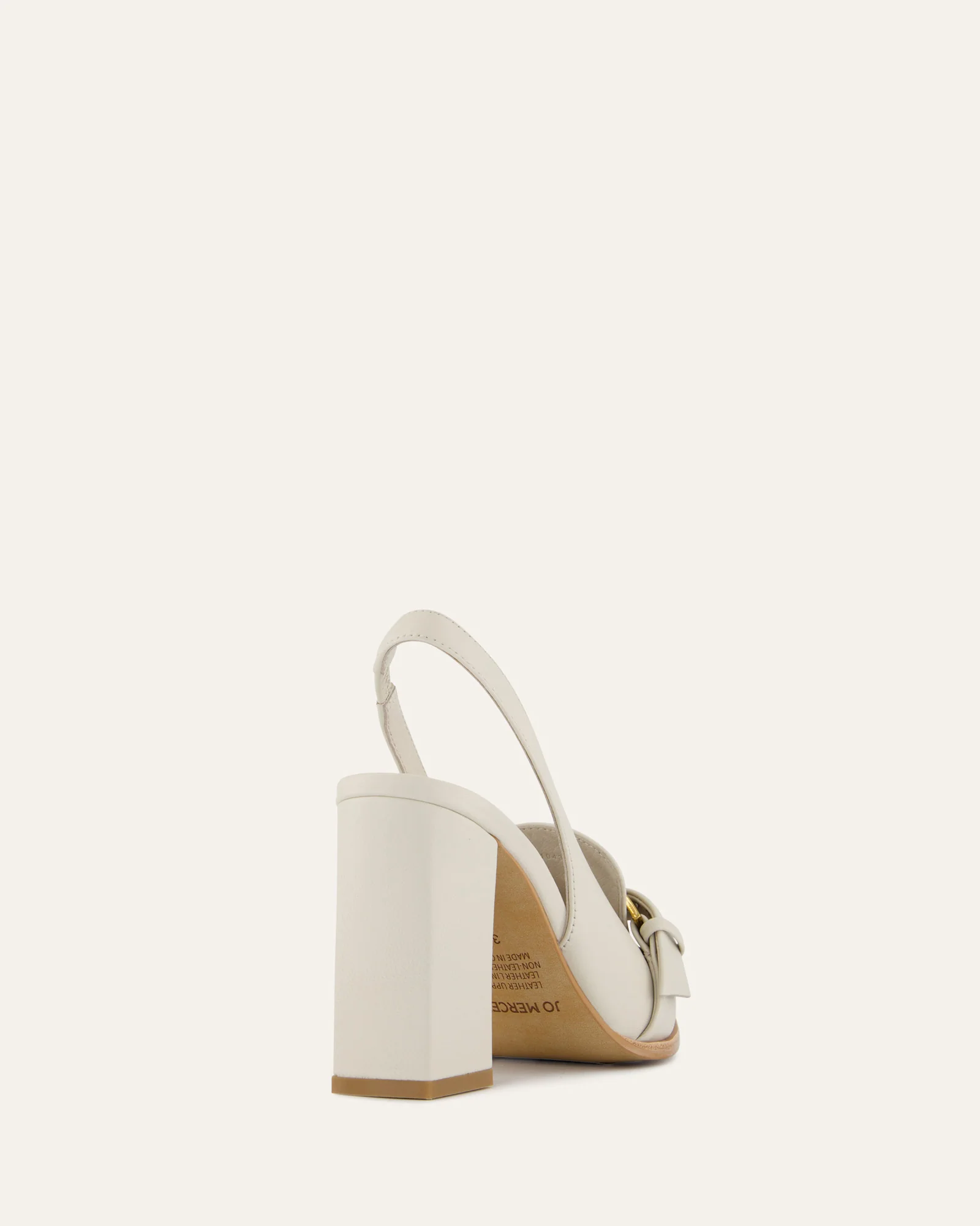 CODIE HIGH HEELS OFF WHITE LEATHER - Image 5