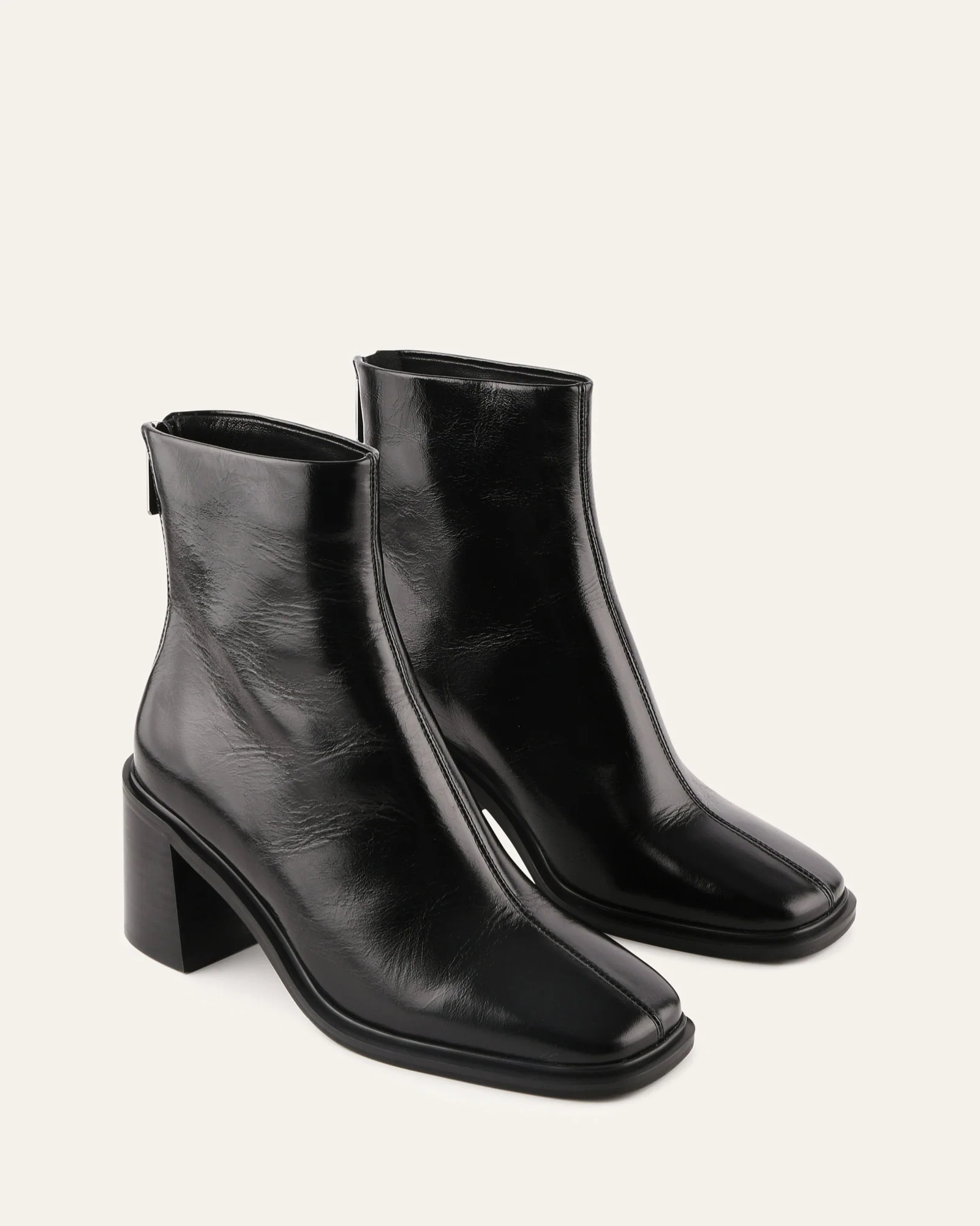 COLBY MID ANKLE BOOTS BLACK LEATHER - Image 2