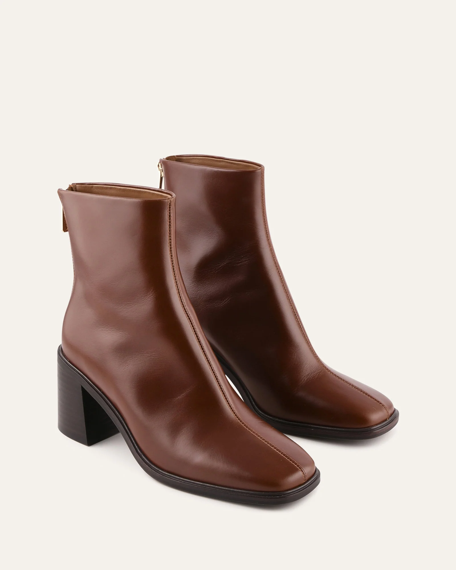 COLBY MID ANKLE BOOTS CHESTNUT LEATHER - Image 2