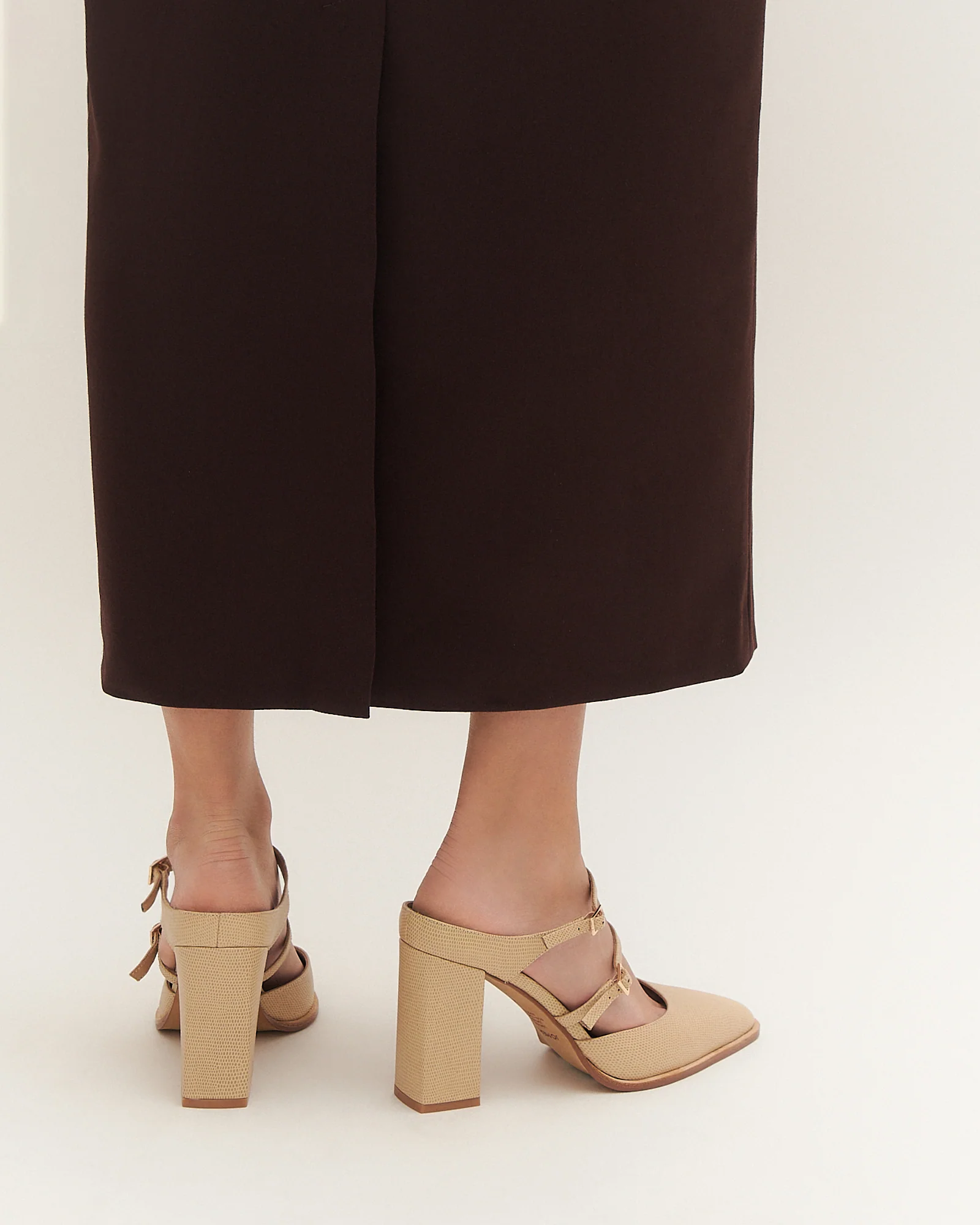 COMET HIGH HEELS BEIGE LIZARD PRINT - Image 2