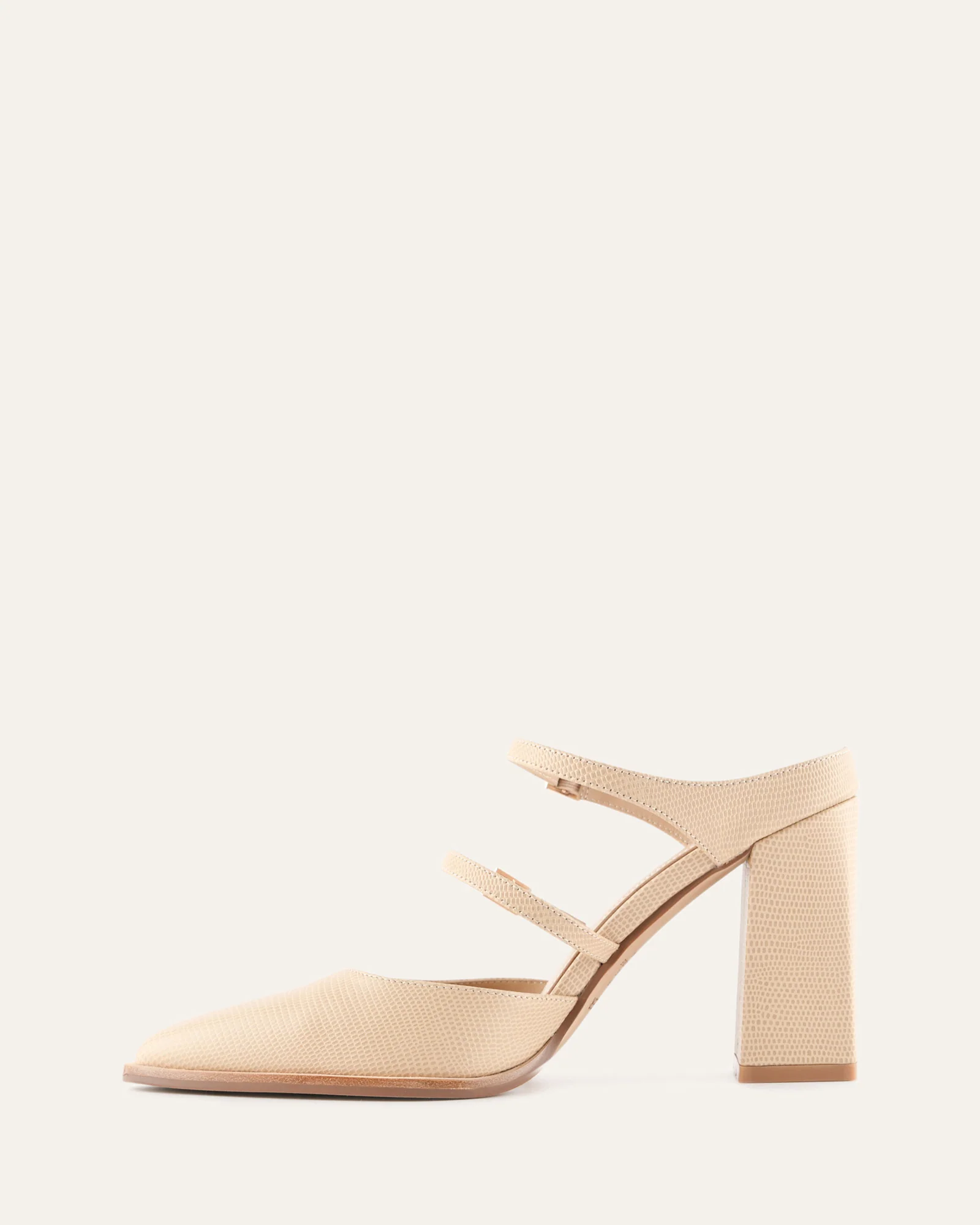 COMET HIGH HEELS BEIGE LIZARD PRINT - Image 6