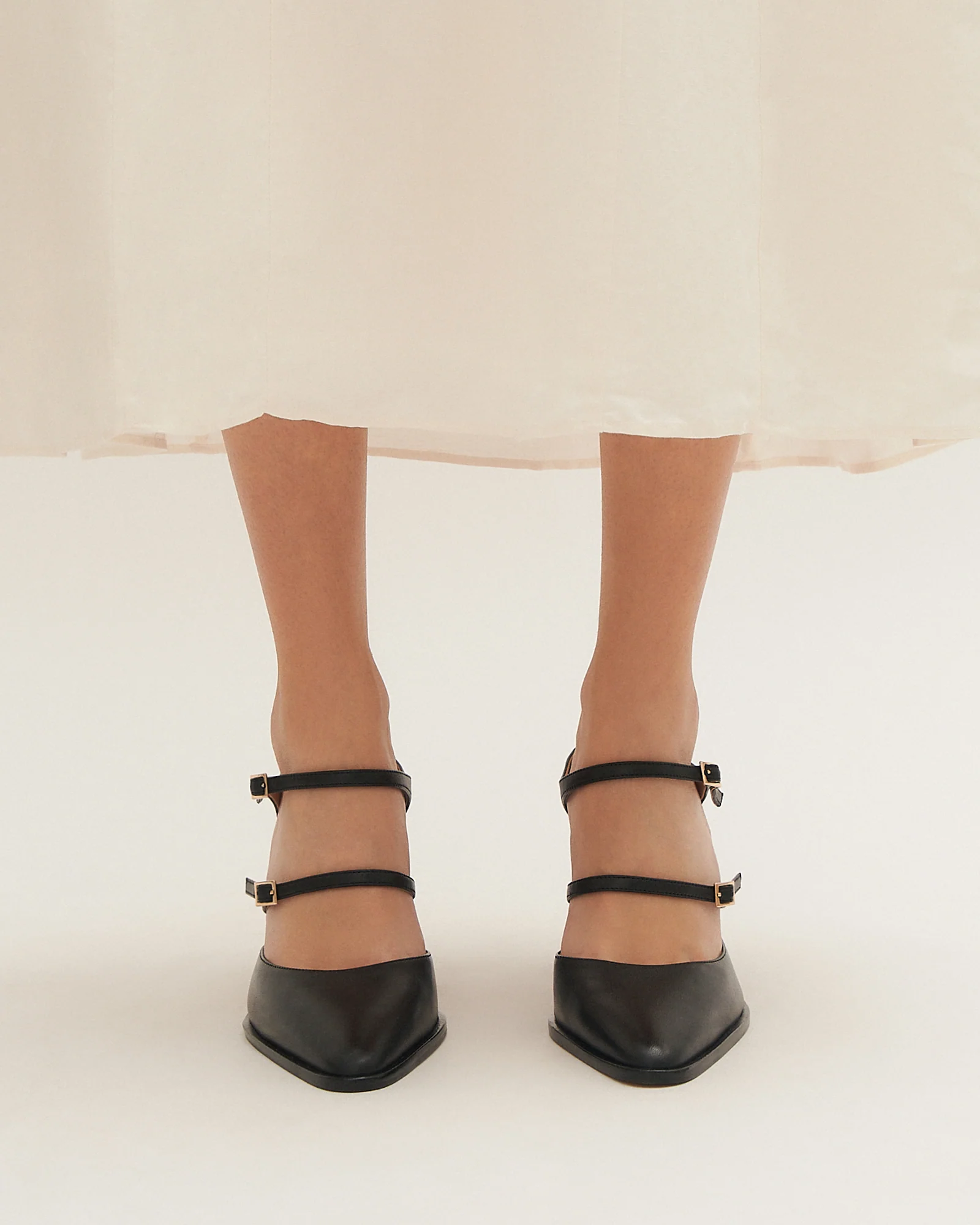 COMET HIGH HEELS BLACK LEATHER - Image 2