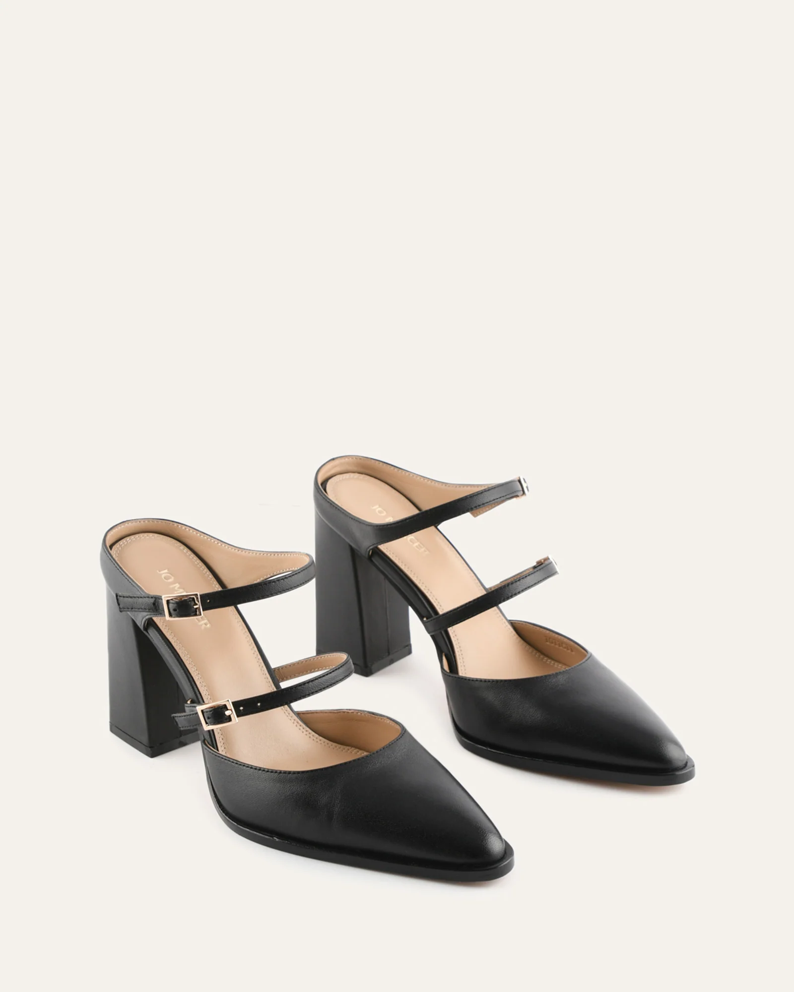 COMET HIGH HEELS BLACK LEATHER - Image 3