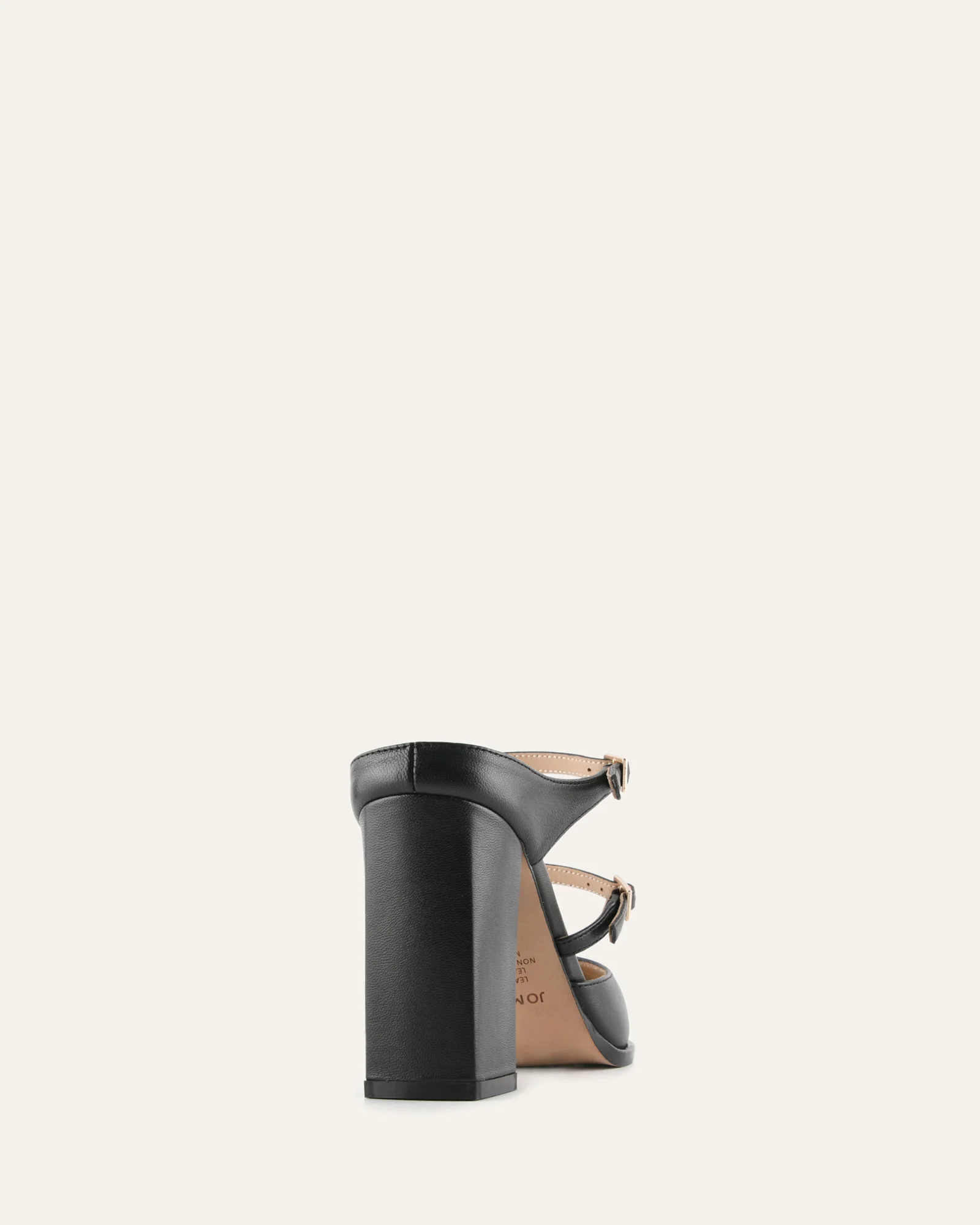 COMET HIGH HEELS BLACK LEATHER - Image 5