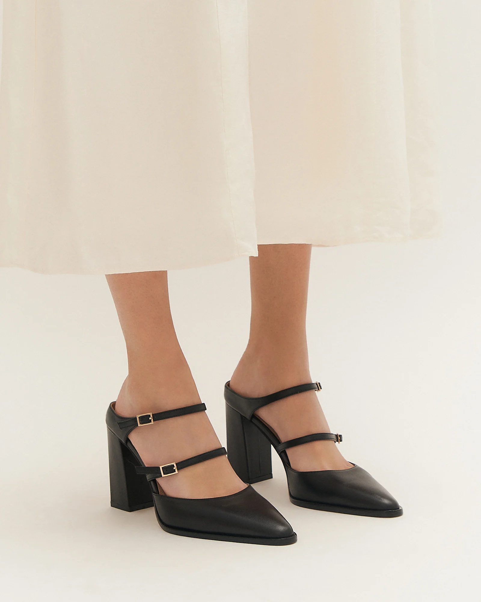 COMET HIGH HEELS BLACK LEATHER - Image 7