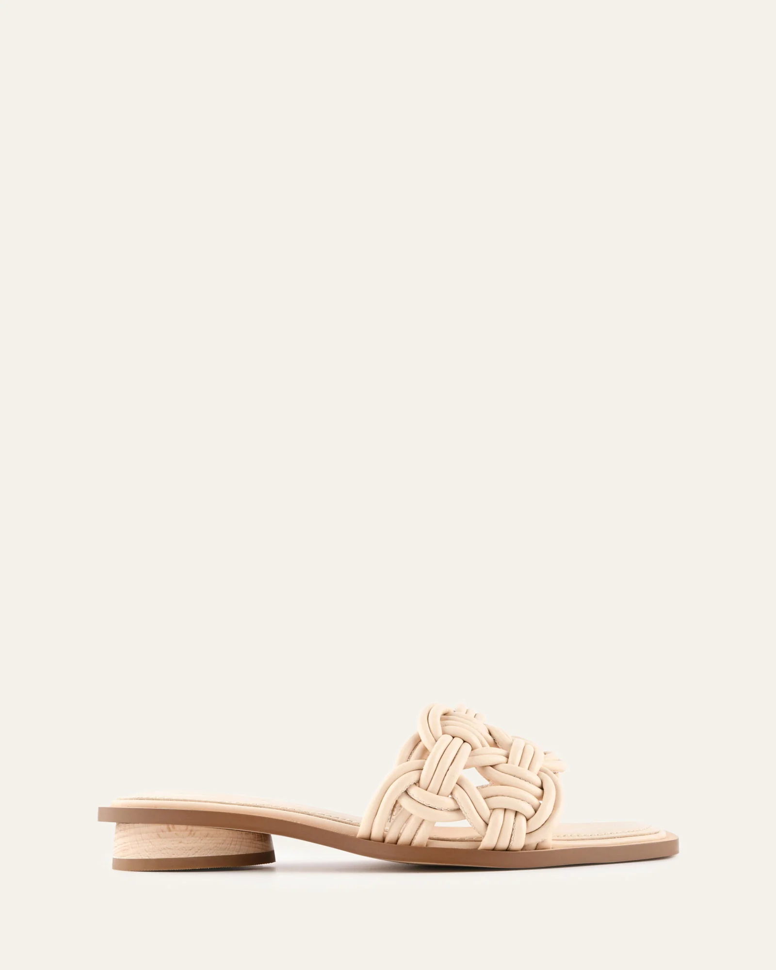 CORTA FLAT SANDALS VANILLA LEATHER