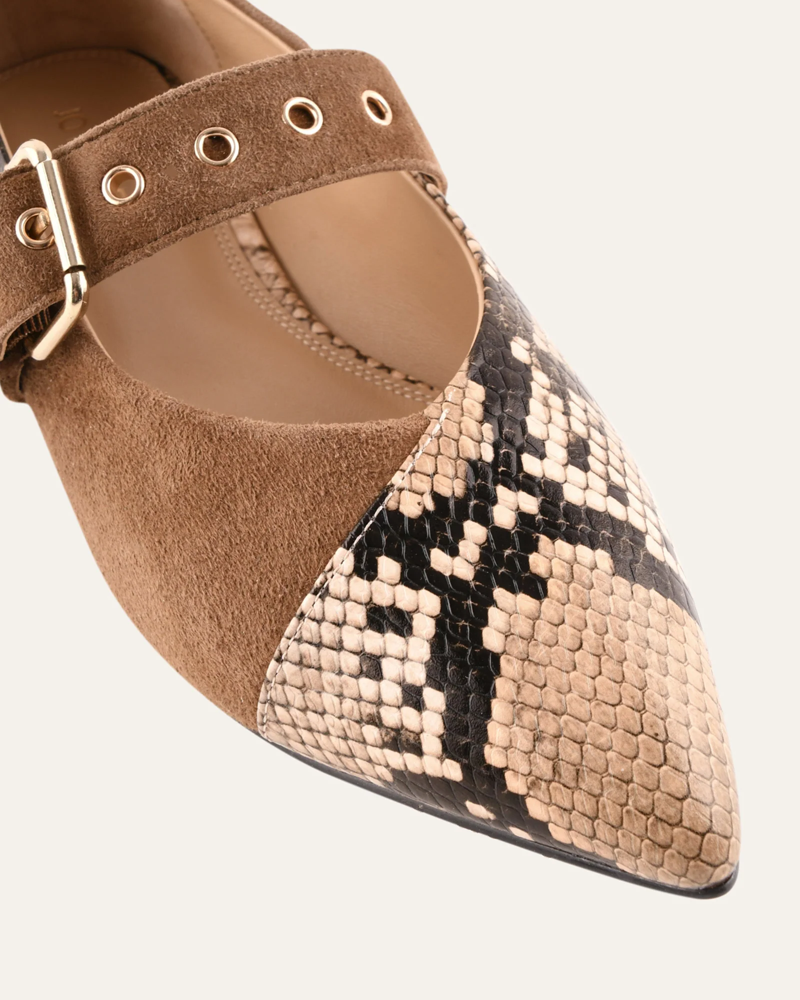 COSETTE DRESS FLATS BEIGE SNAKE MULTI - Image 4